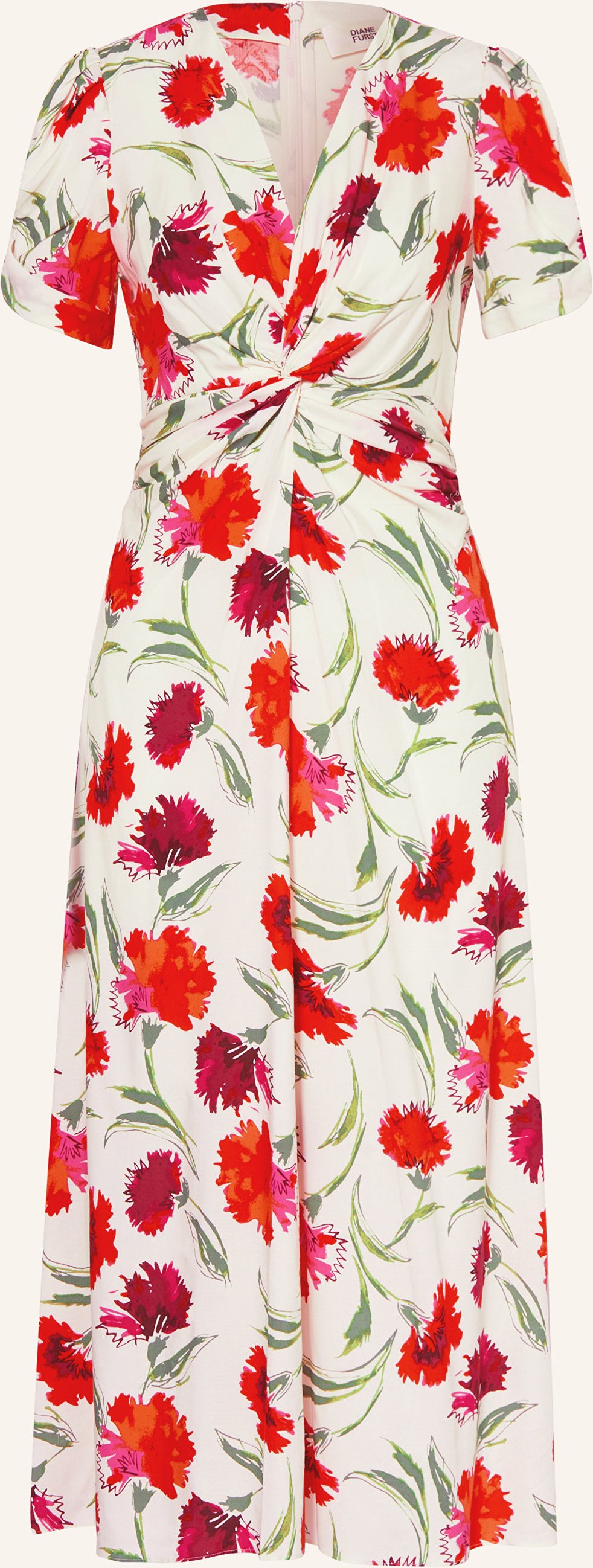 Diane Von Furstenberg Kleid Clark rot