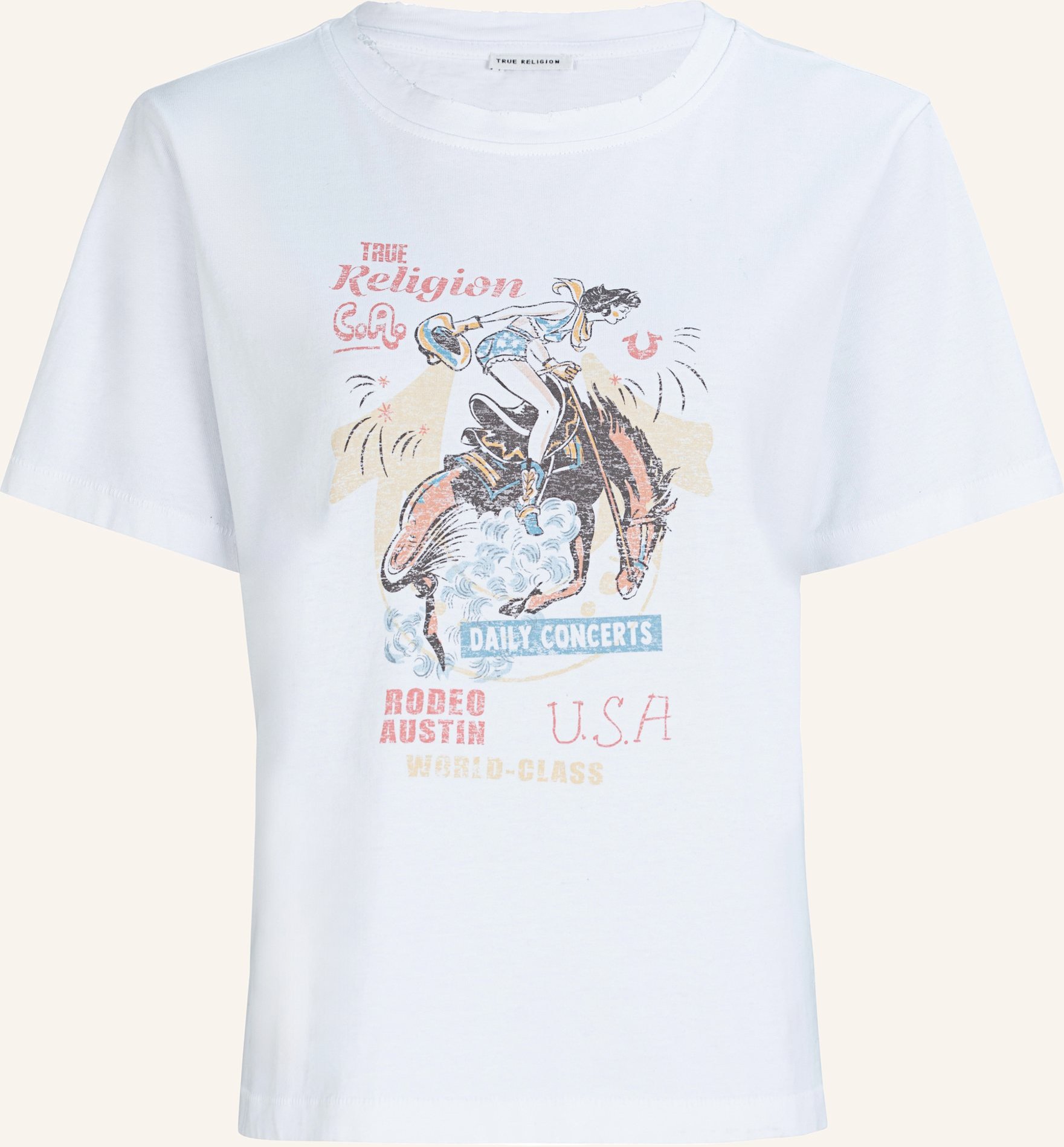 True Religion T-Shirt Rodeo weiss