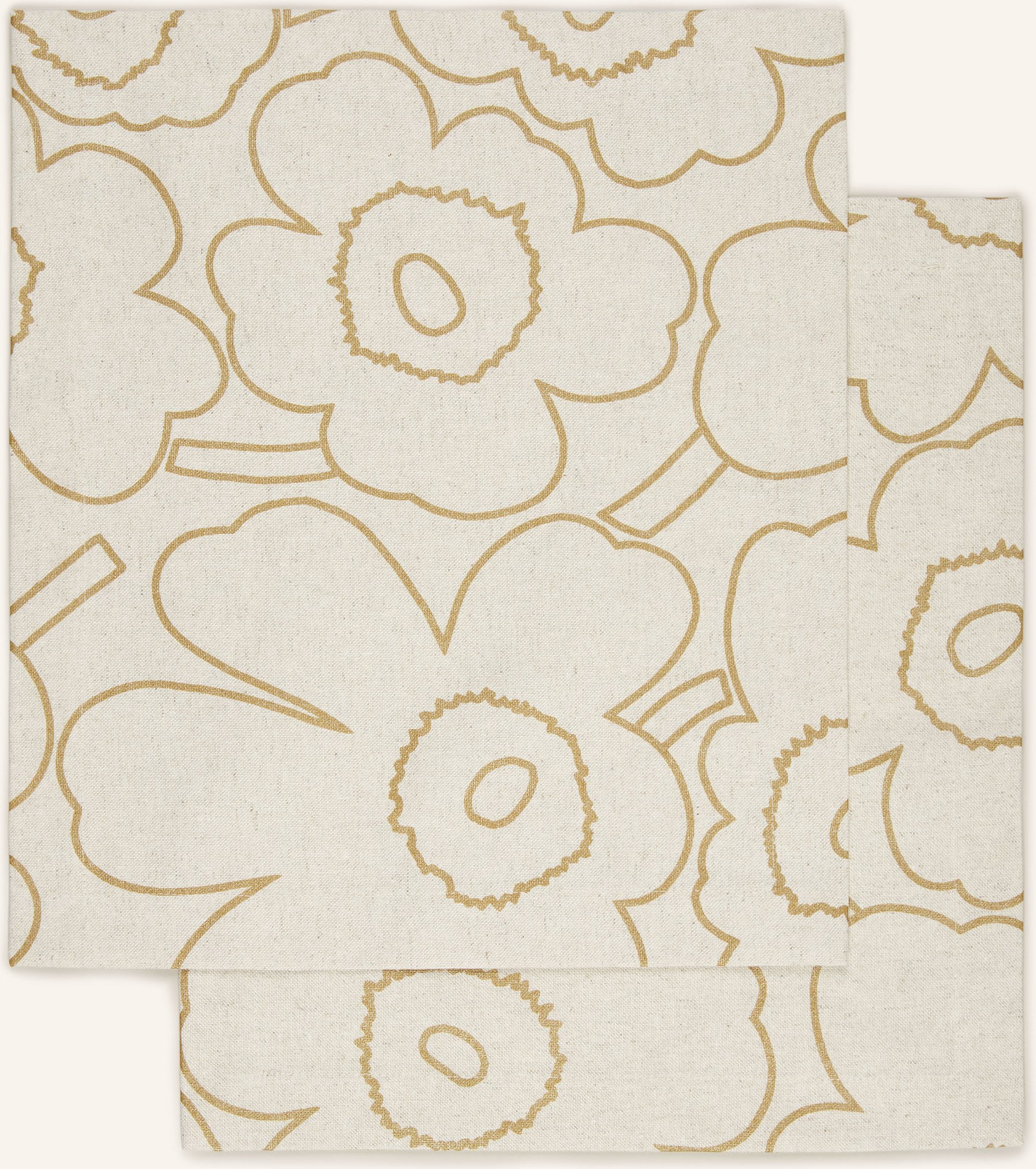 Marimekko 2er-Tischset Pieni Piirto Unikko beige