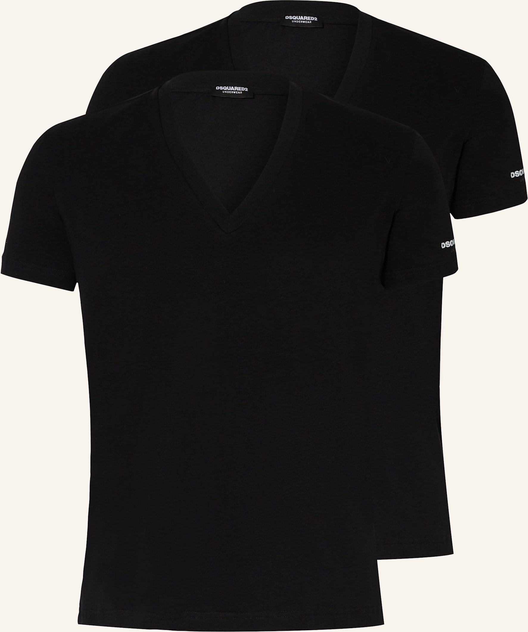 dsquared2 2er-Pack T-Shirts schwarz