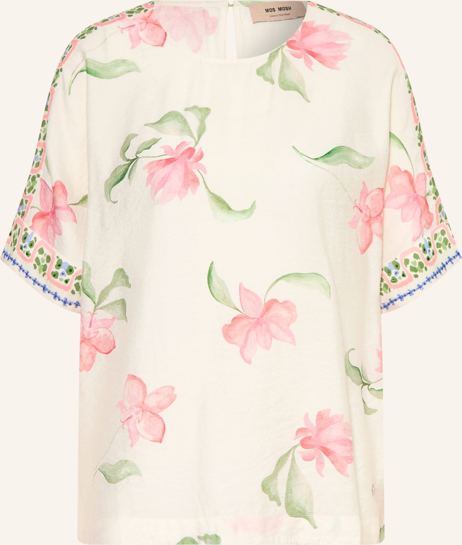 Mos Mosh Blusenshirt Mmpalma Mit Schmucksteinen weiss