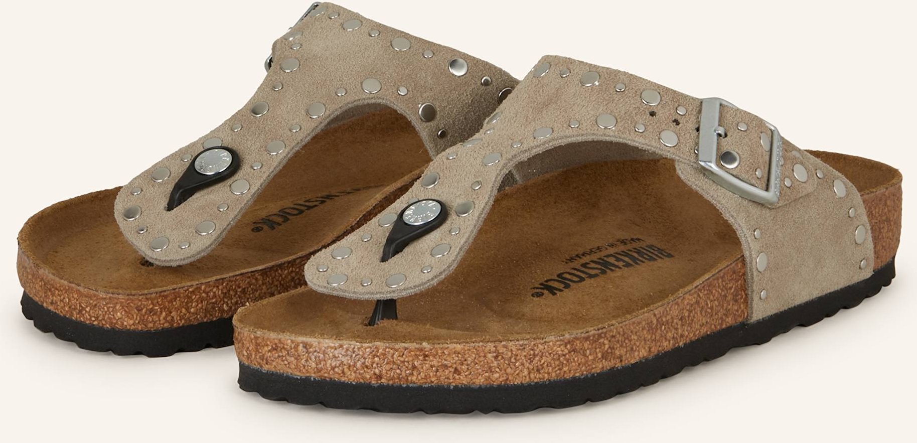 Birkenstock Zehentrenner Gizeh Rivet Leve beige