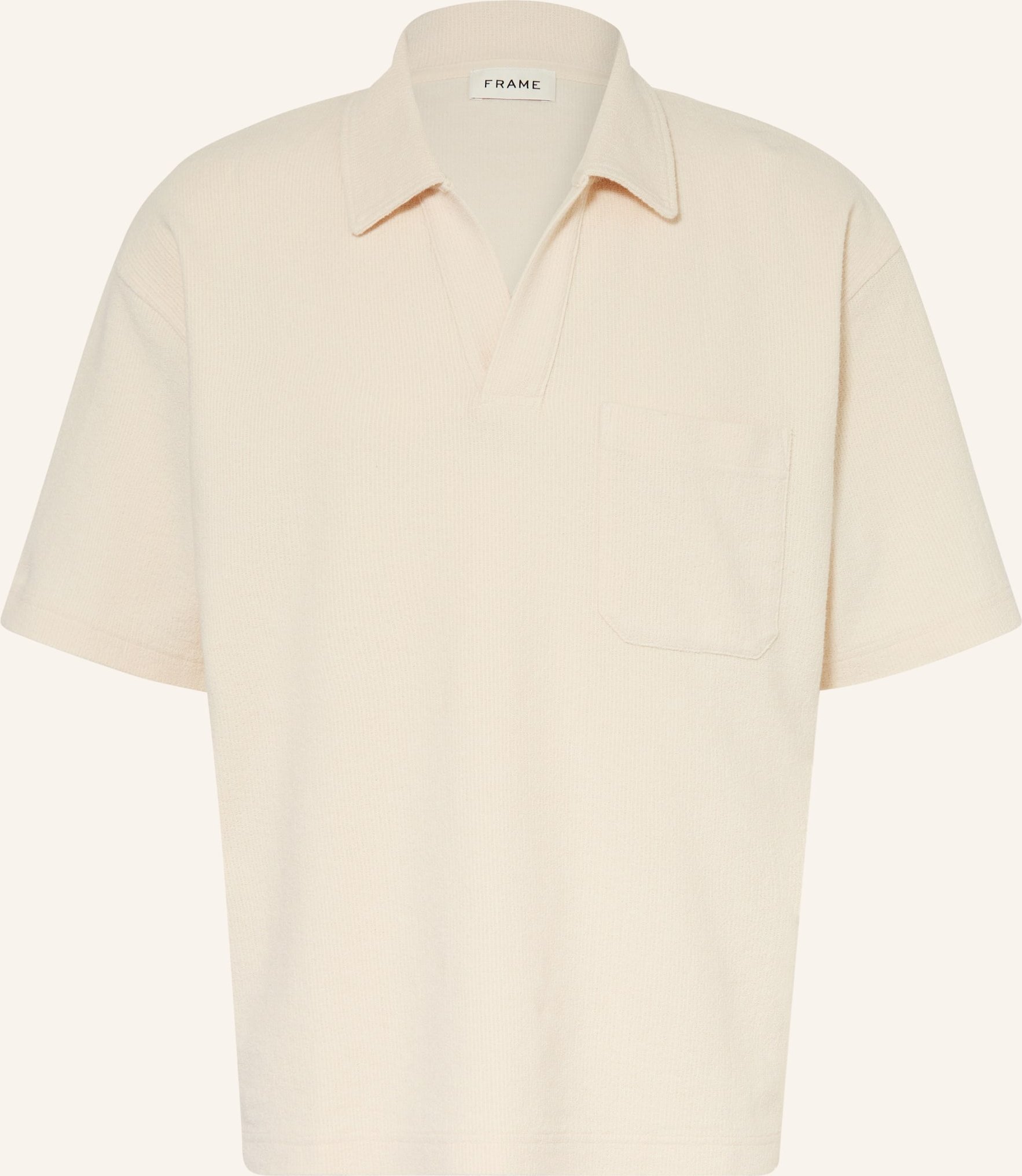 Frame Frottee-Poloshirt beige