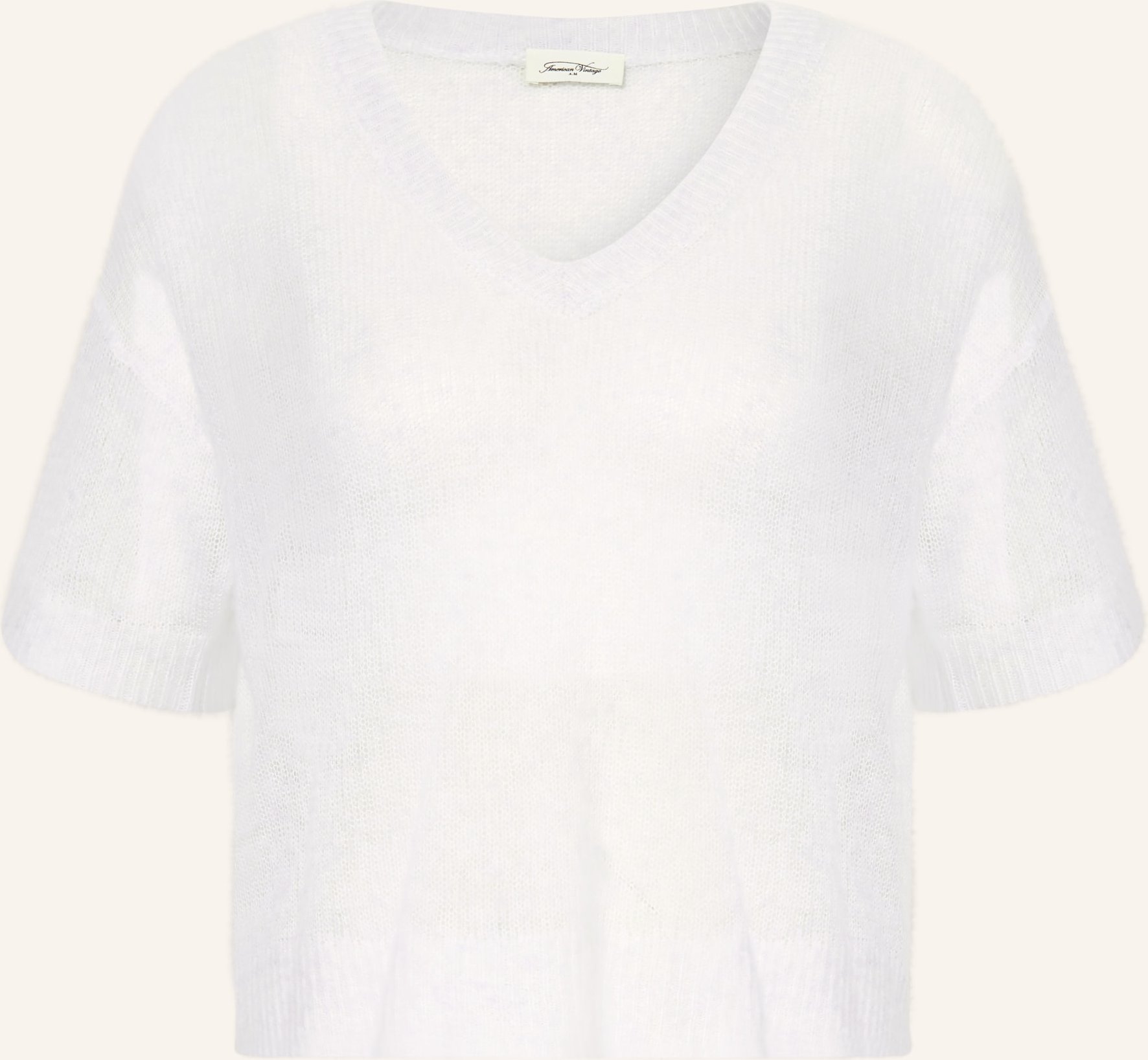 American Vintage Strickshirt Bodyrow weiss