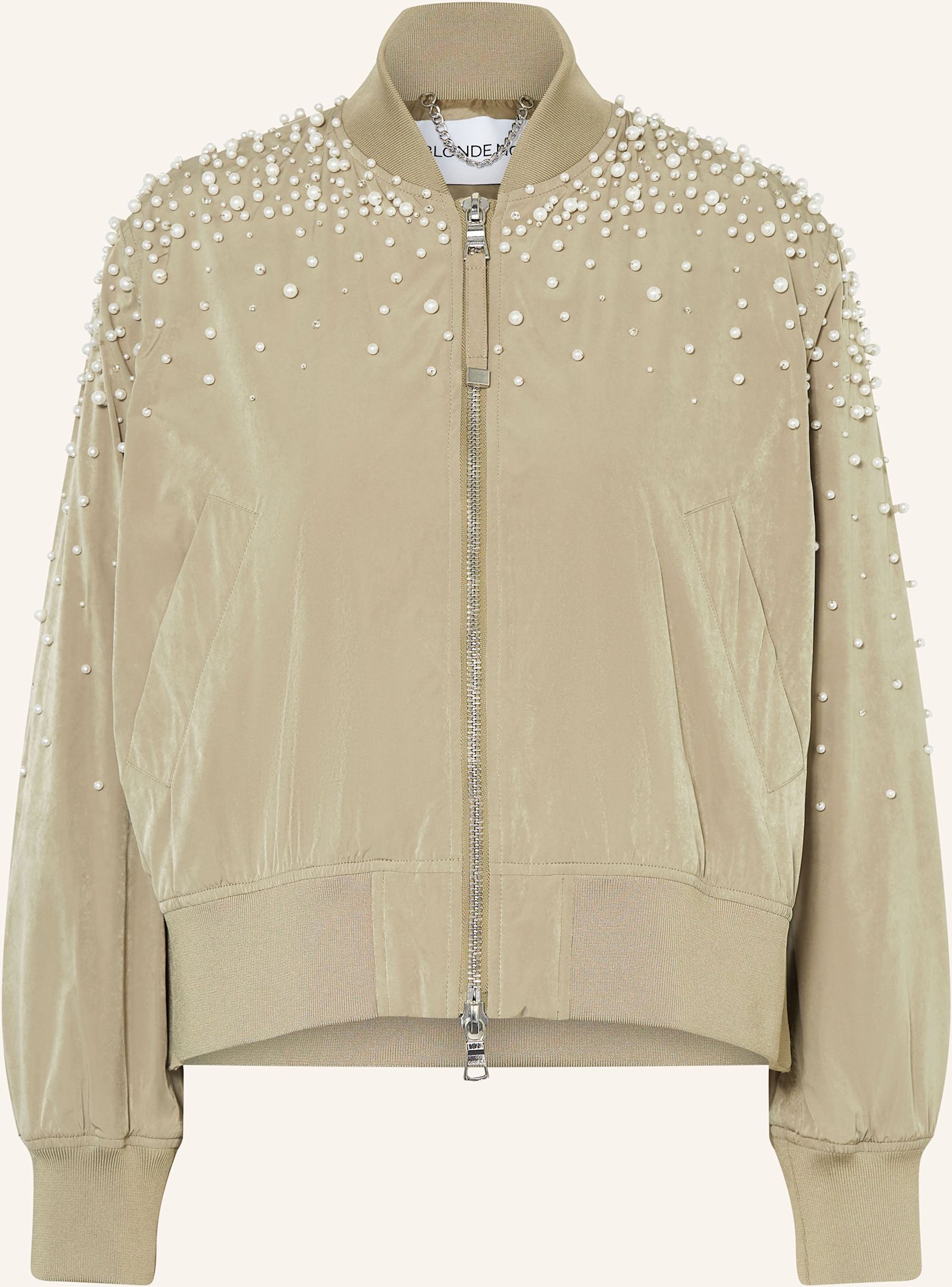 Blonde No.8 Blouson Susan Mit Schmuckperlen gruen