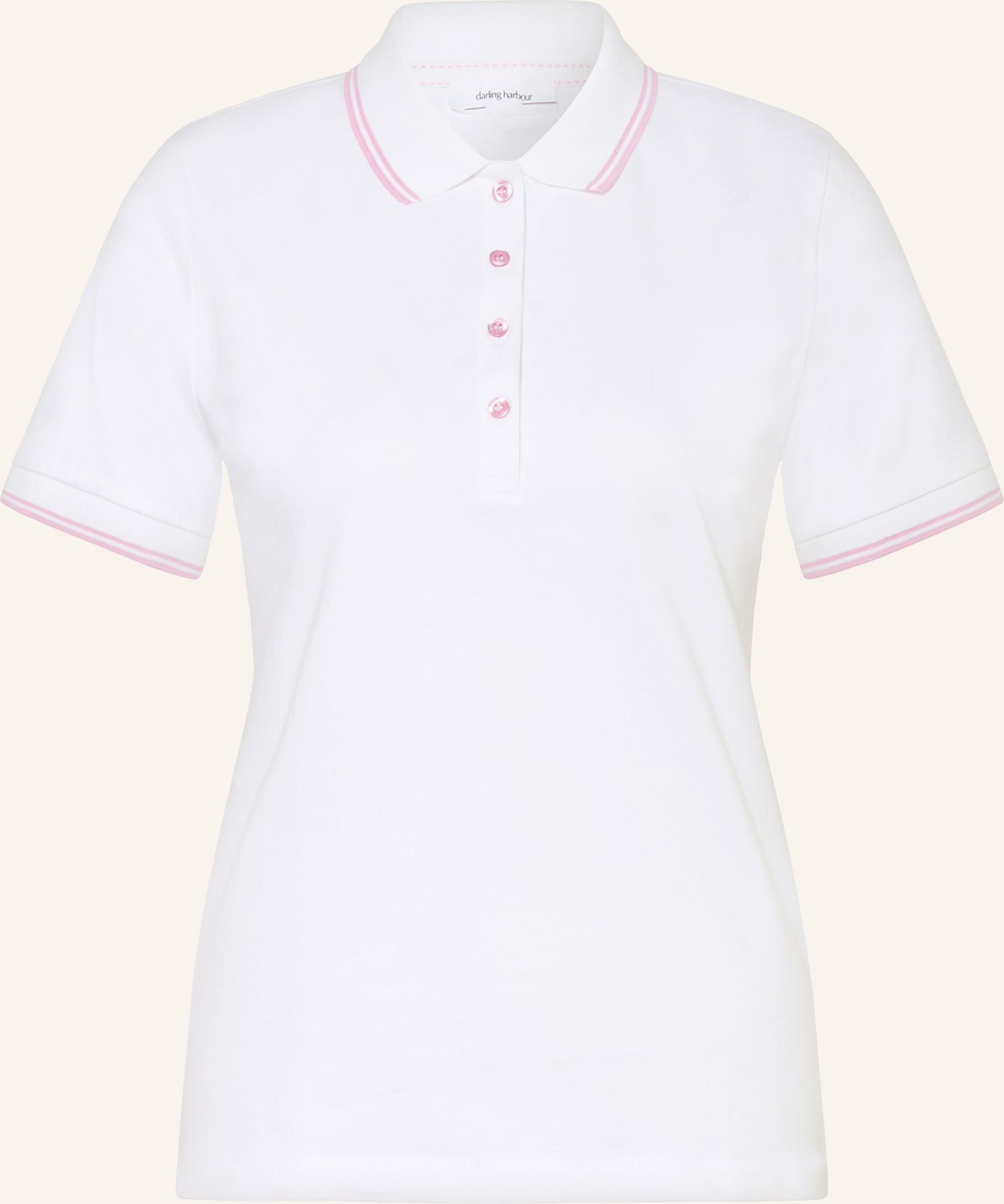Darling Harbour Piqué-Poloshirt weiss