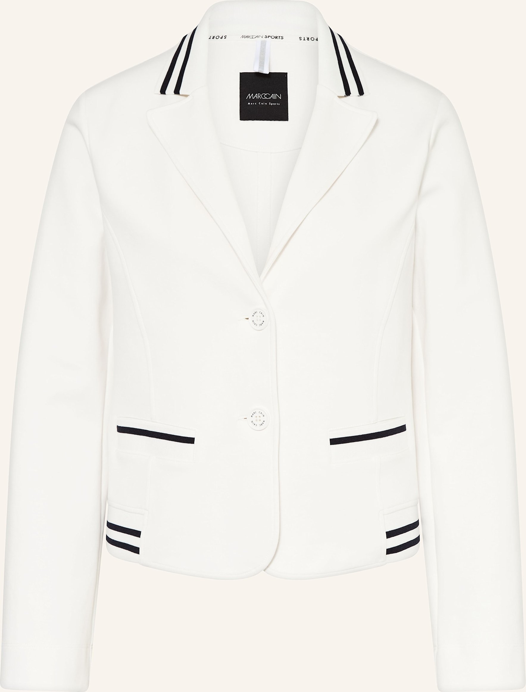 Marc Cain Jerseyblazer Im Materialmix weiss