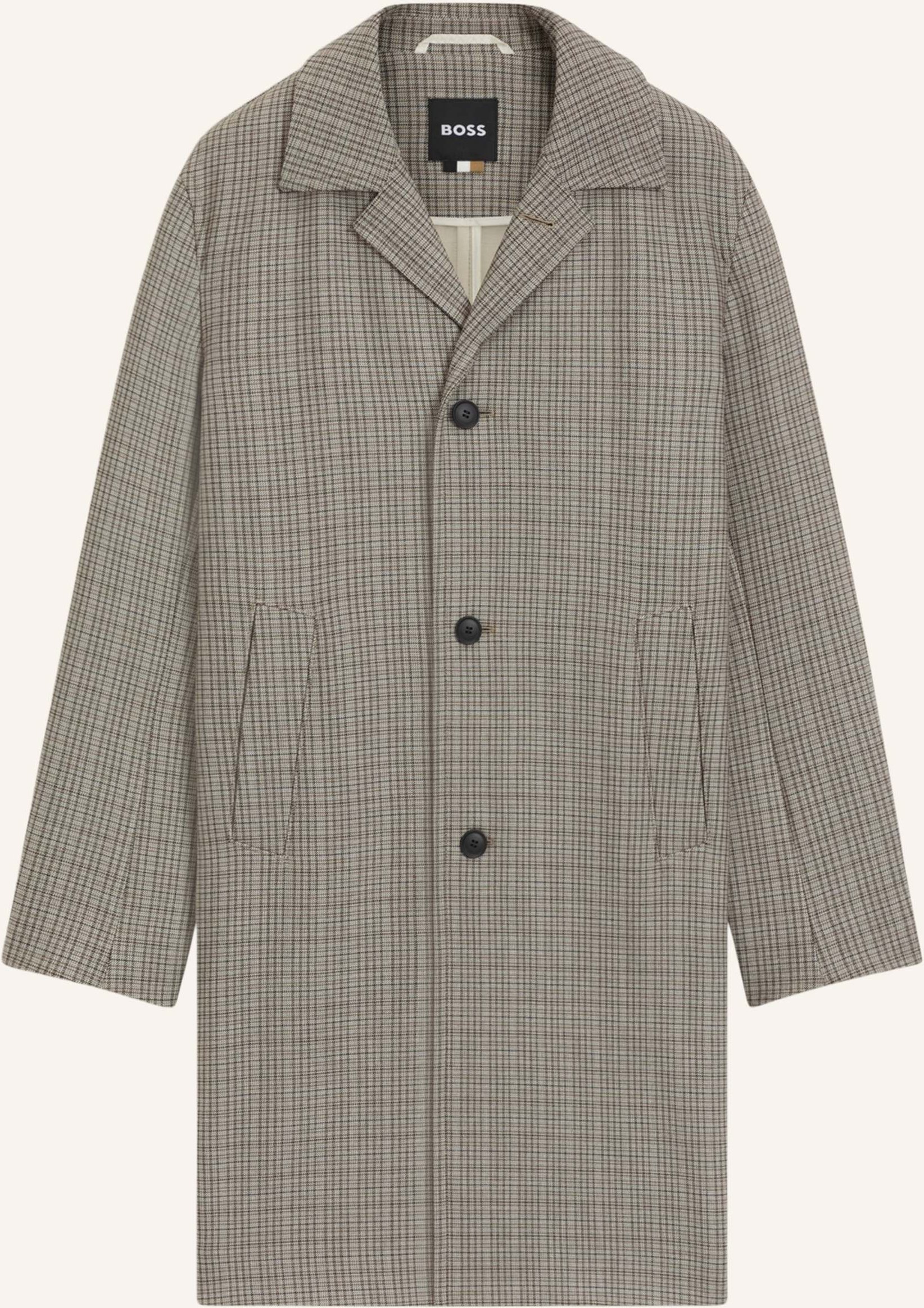 Boss Klassischer Mantel C-Clark-253 Relaxed Fit beige