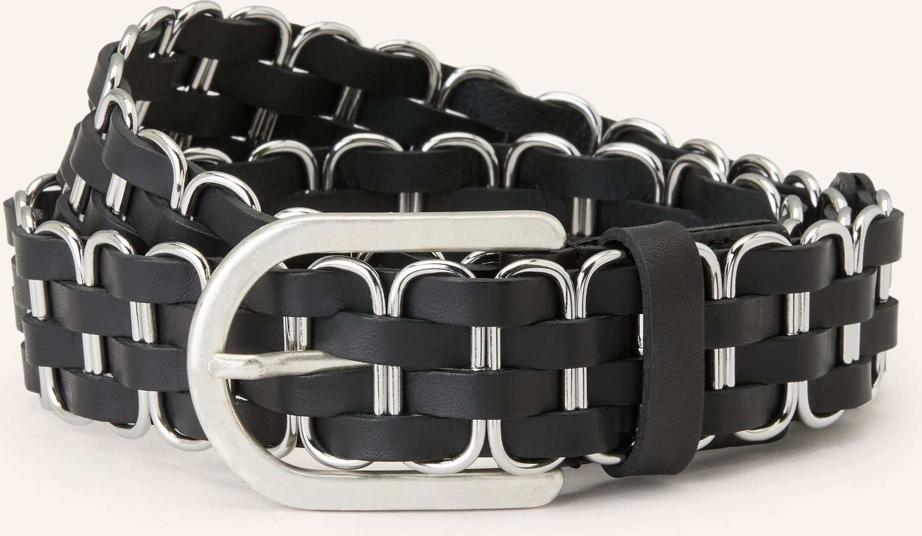 Ba&Sh Flechtgürtel Beck Aus Leder schwarz