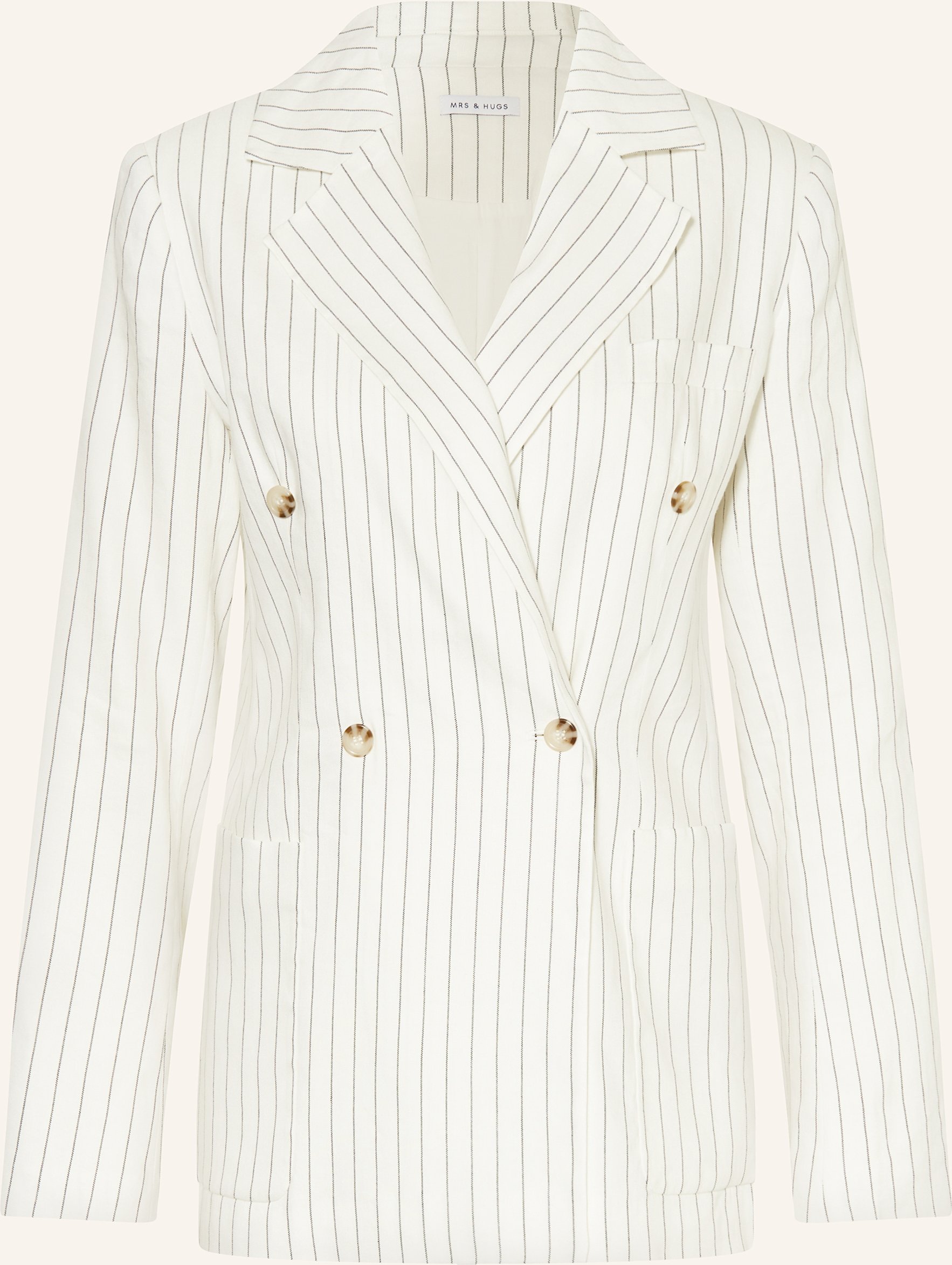 Mrs & Hugs Blazer Mit Leinen weiss