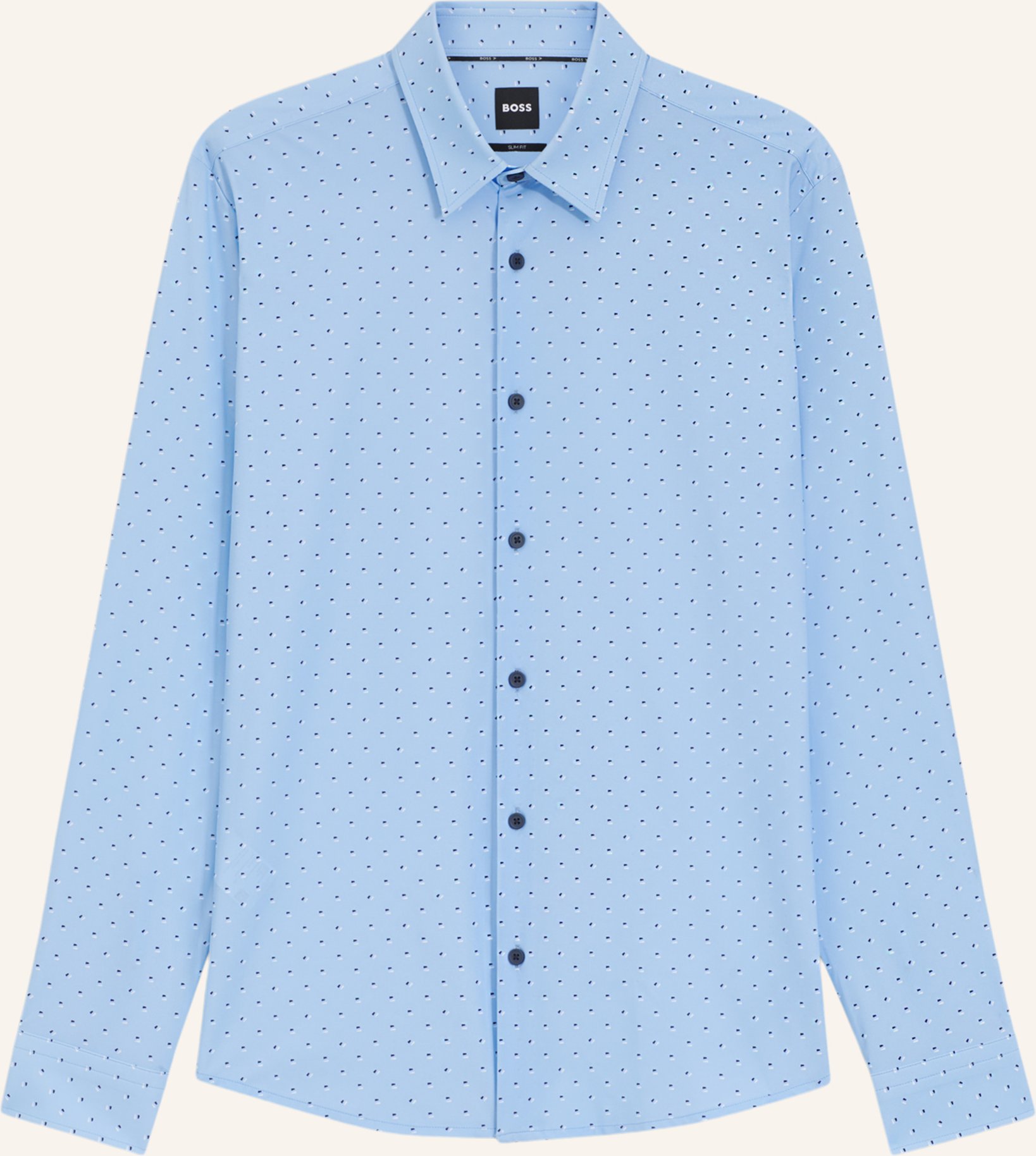 Boss Casual Hemd P-Roan-Kent-c1-233 Slim Fit blau