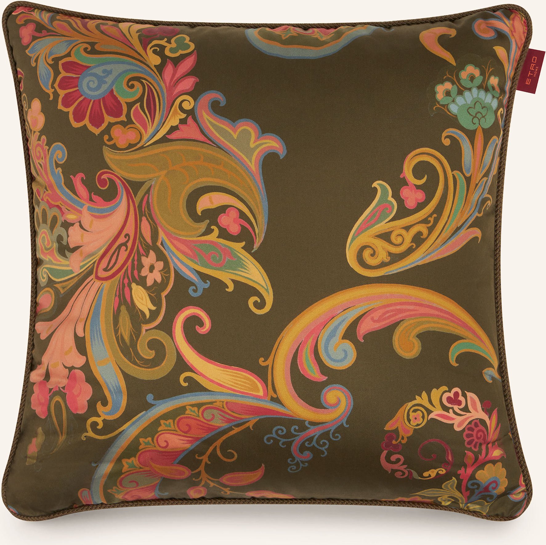 Etro Home Dekokissen Aus Satin braun