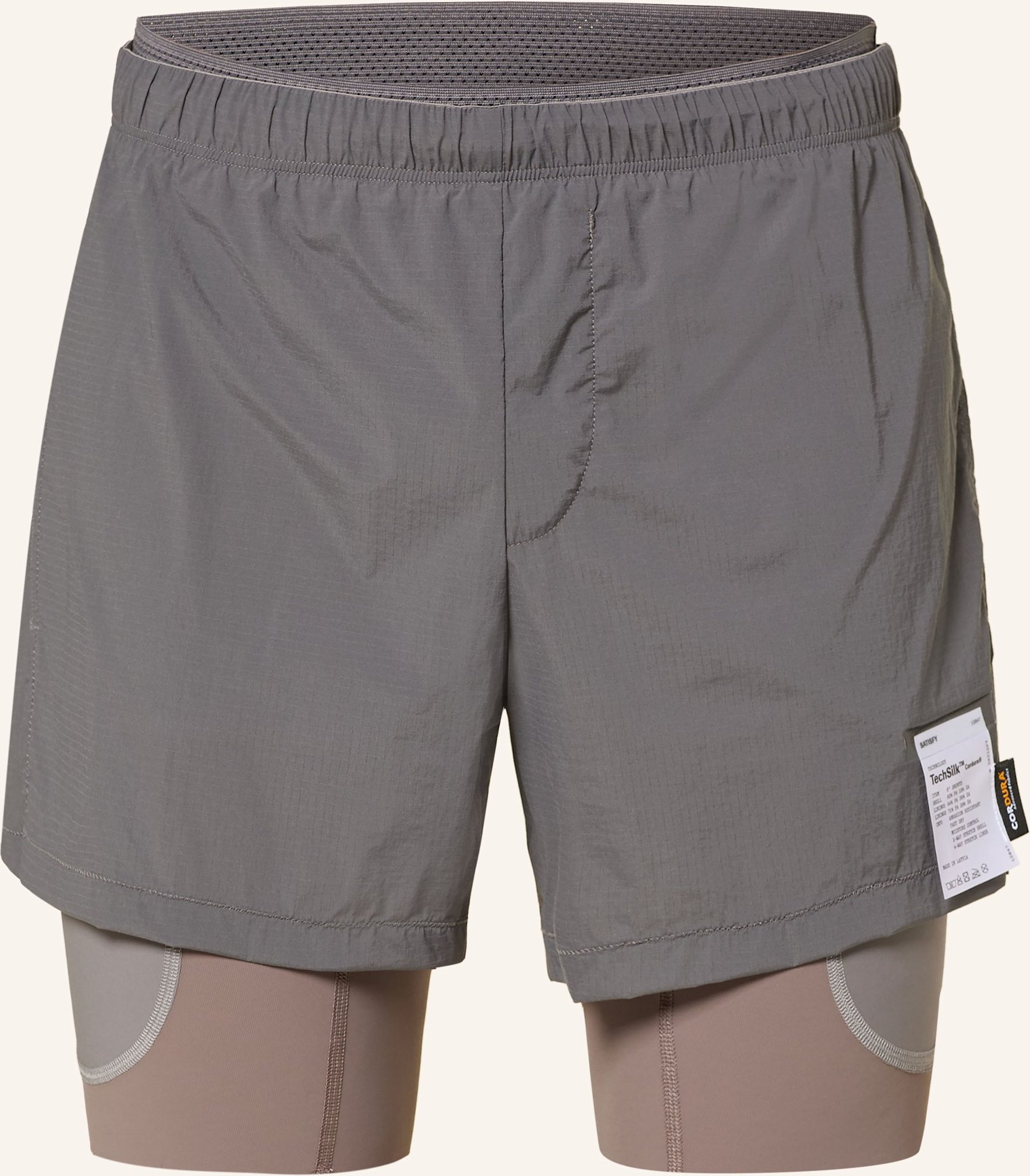 Thumbnail - Satisfy 2-In-1-Laufshorts Techsilk™ Cordura® grau