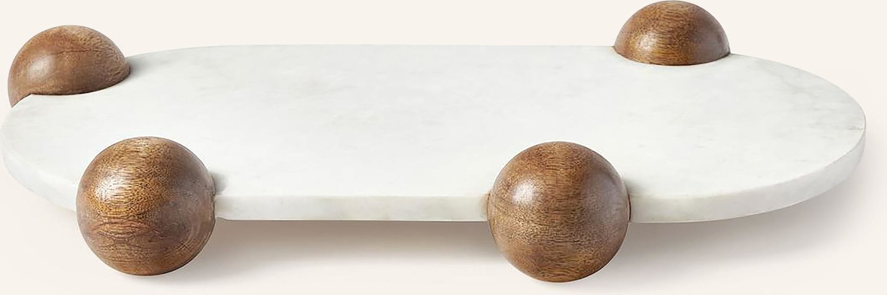 Westwing Collection Tablett Hazelle weiss