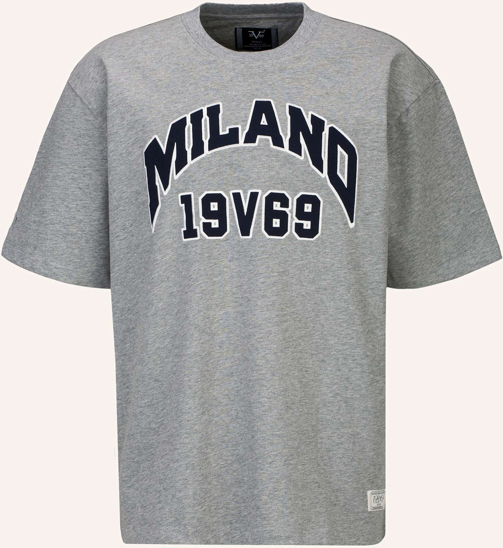 19V69 Italia Oversized T-Shirt Tamaro College grau