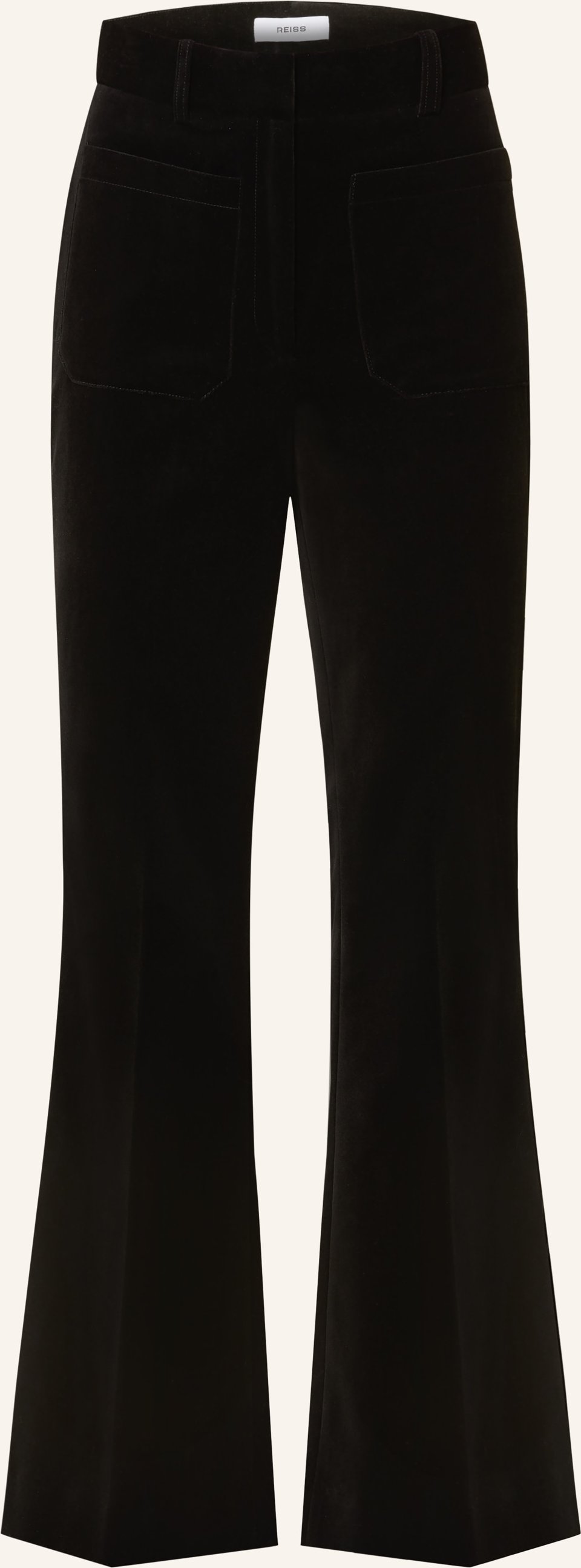 Reiss Bootcut-Hose Myrtle Aus Samt schwarz