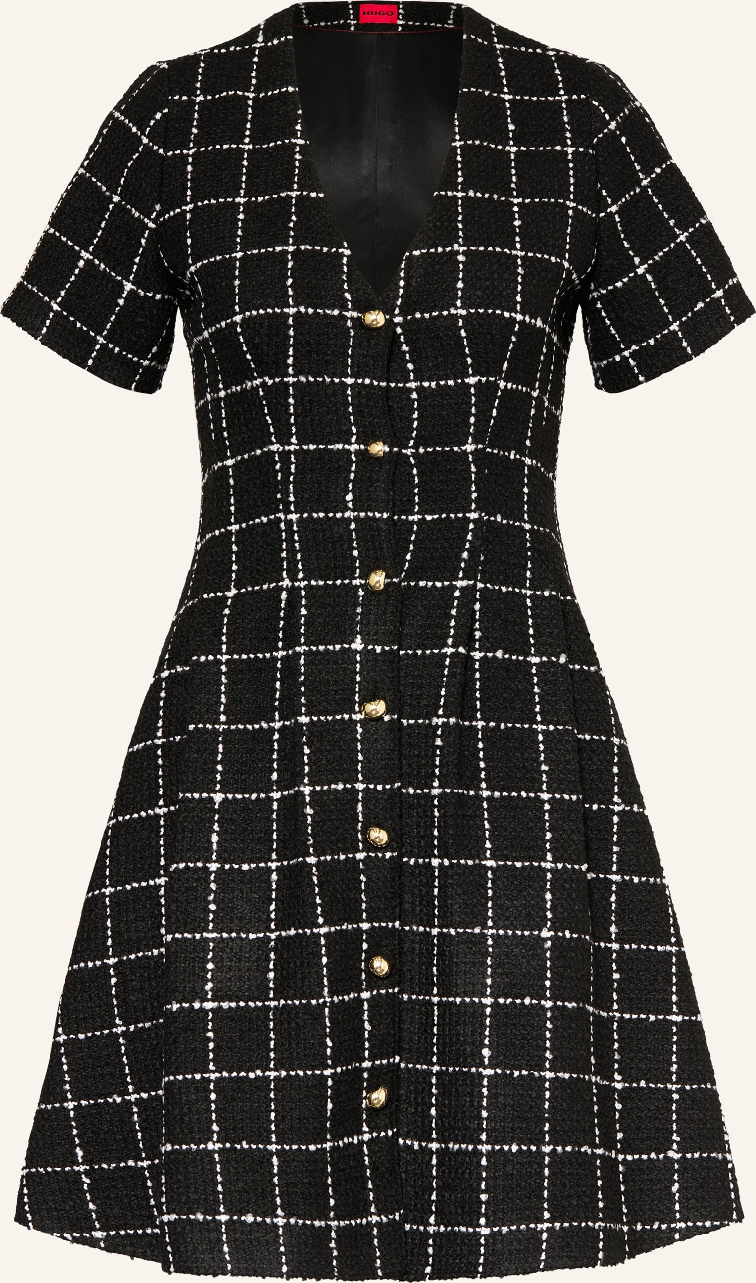 Hugo Bouclé-Kleid Kikla schwarz