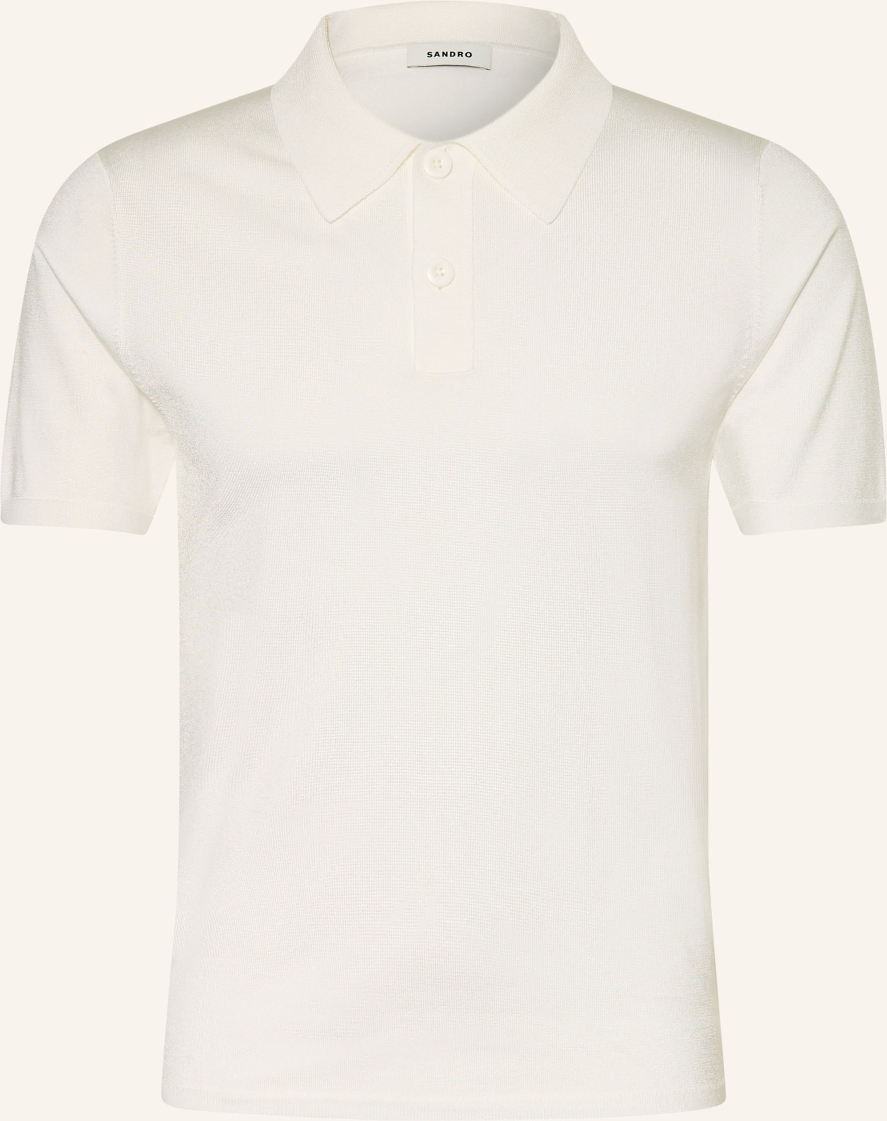 Sandro Strick-Poloshirt weiss