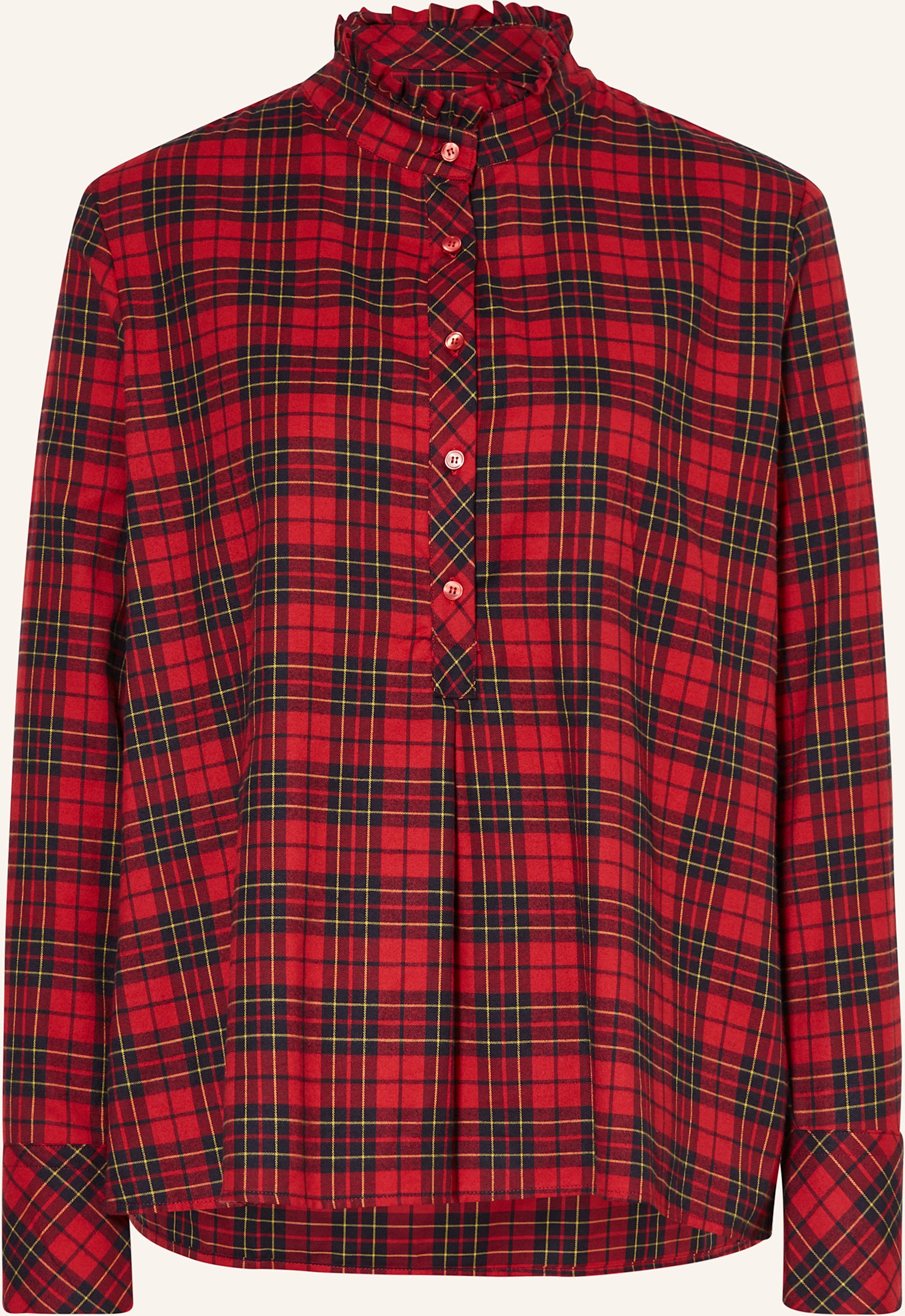 Lilienfels Blusenshirt Mit Rüschen rot