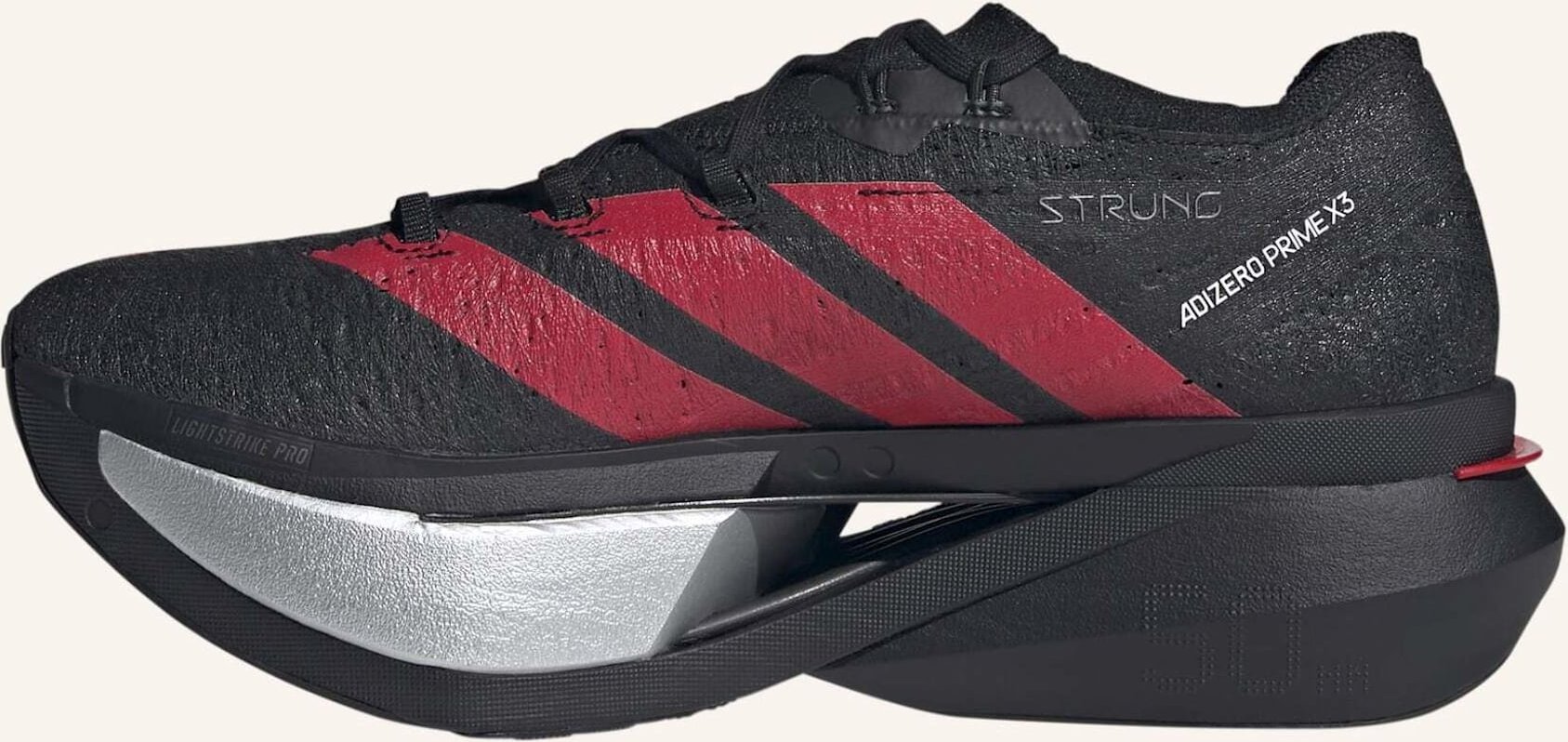 Adidas Adizero Prime x3 Strung Amg Laufschuh schwarz