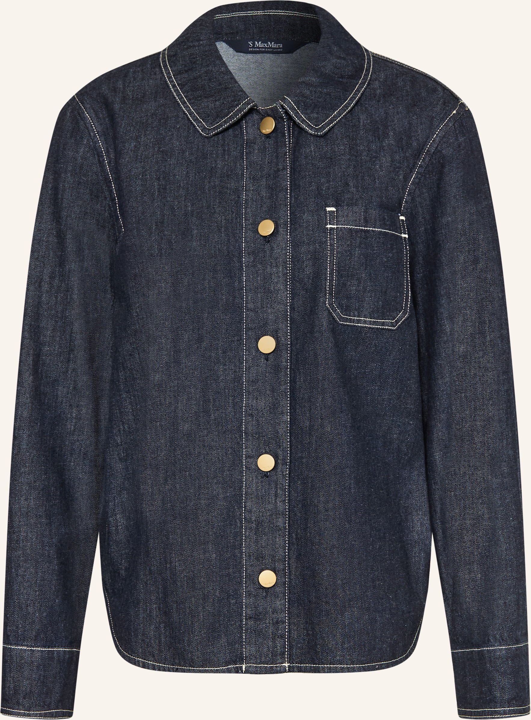 S Max Mara Jeansbluse Enfasi blau