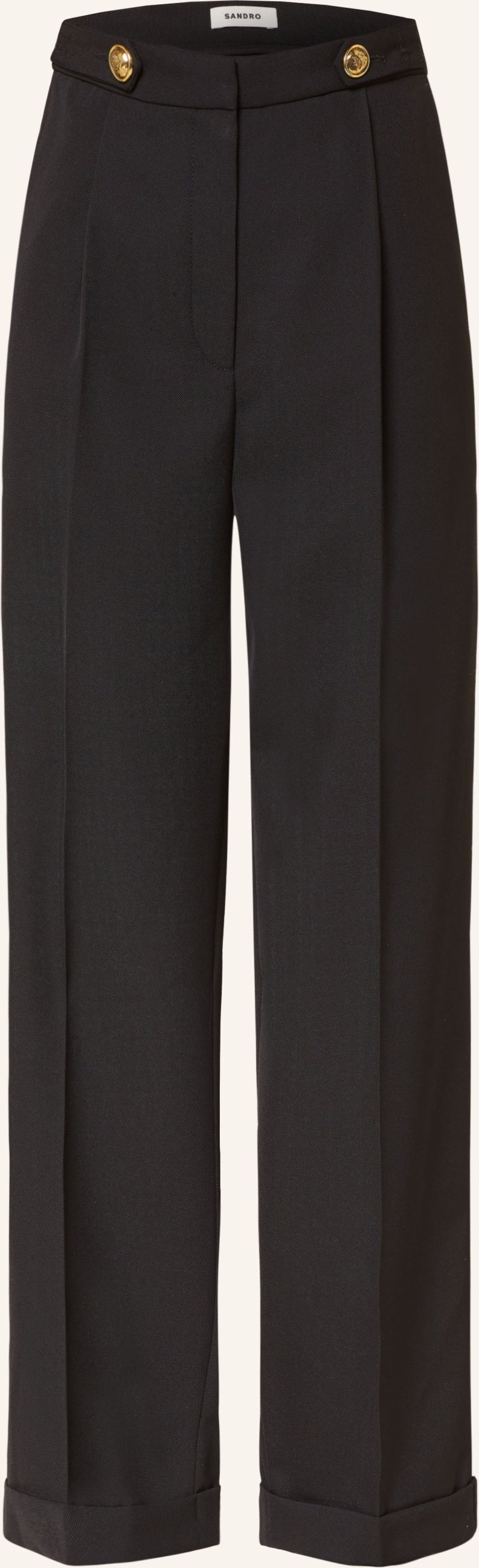 Sandro Marlenehose Im Wollmix schwarz