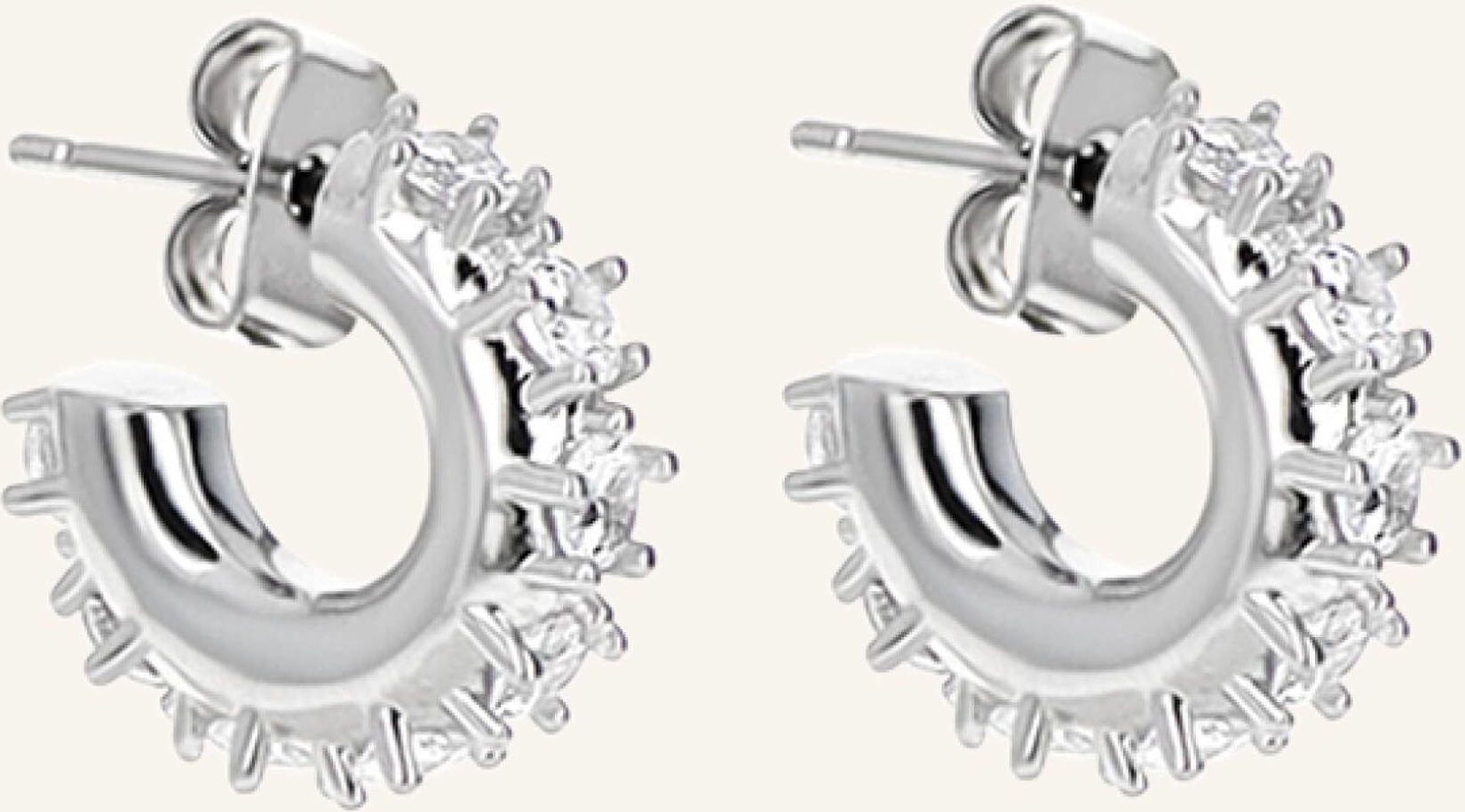 Justine Clenquet Creolen Nina Small Earrings By Glambou silber