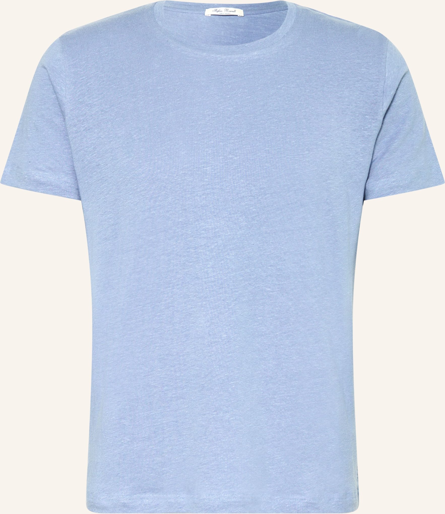 Stefan Brandt T-Shirt Enno Aus Leinen blau