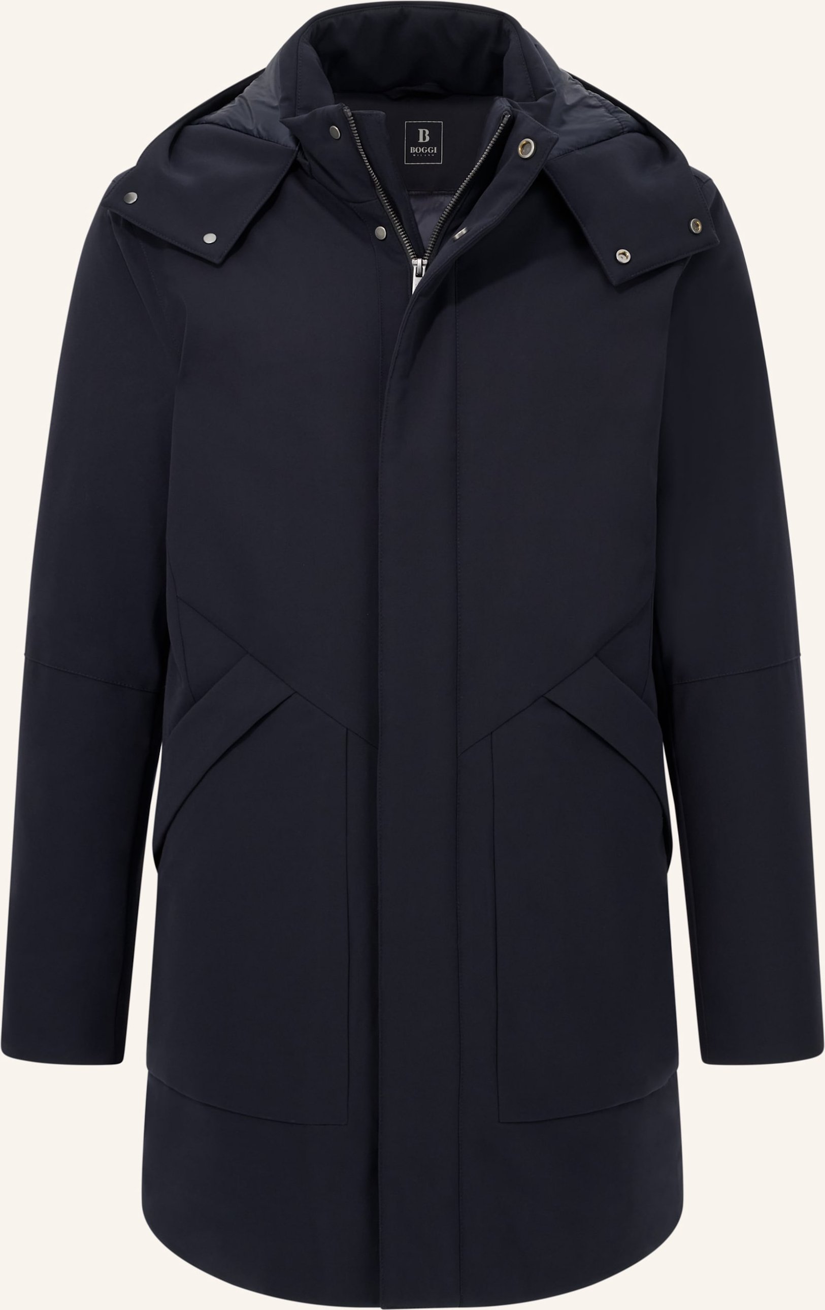 Boggi Milano Parka In Padded Technical Fabric blau