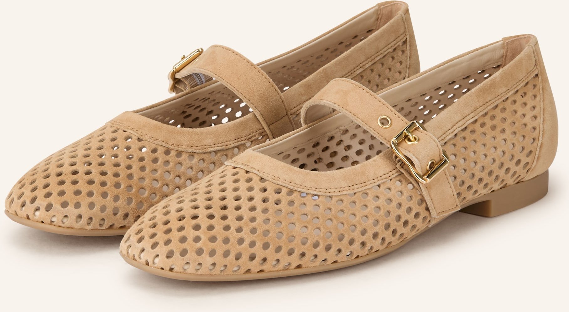 Paul Green Mary-Jane-Ballerinas beige