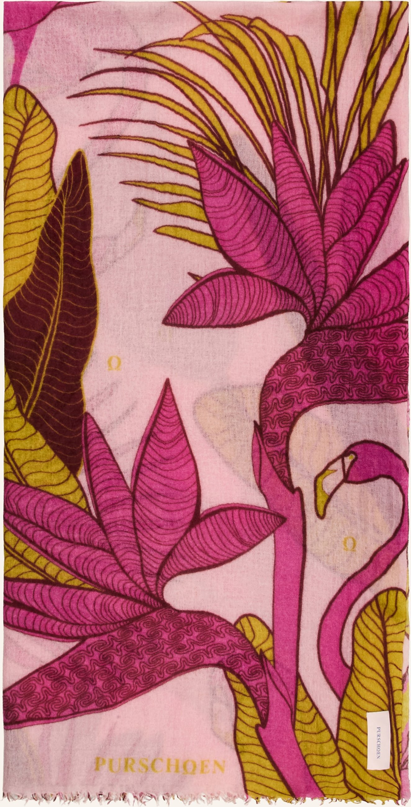 Purschoen Cashmere-Schal Flamingo rosa