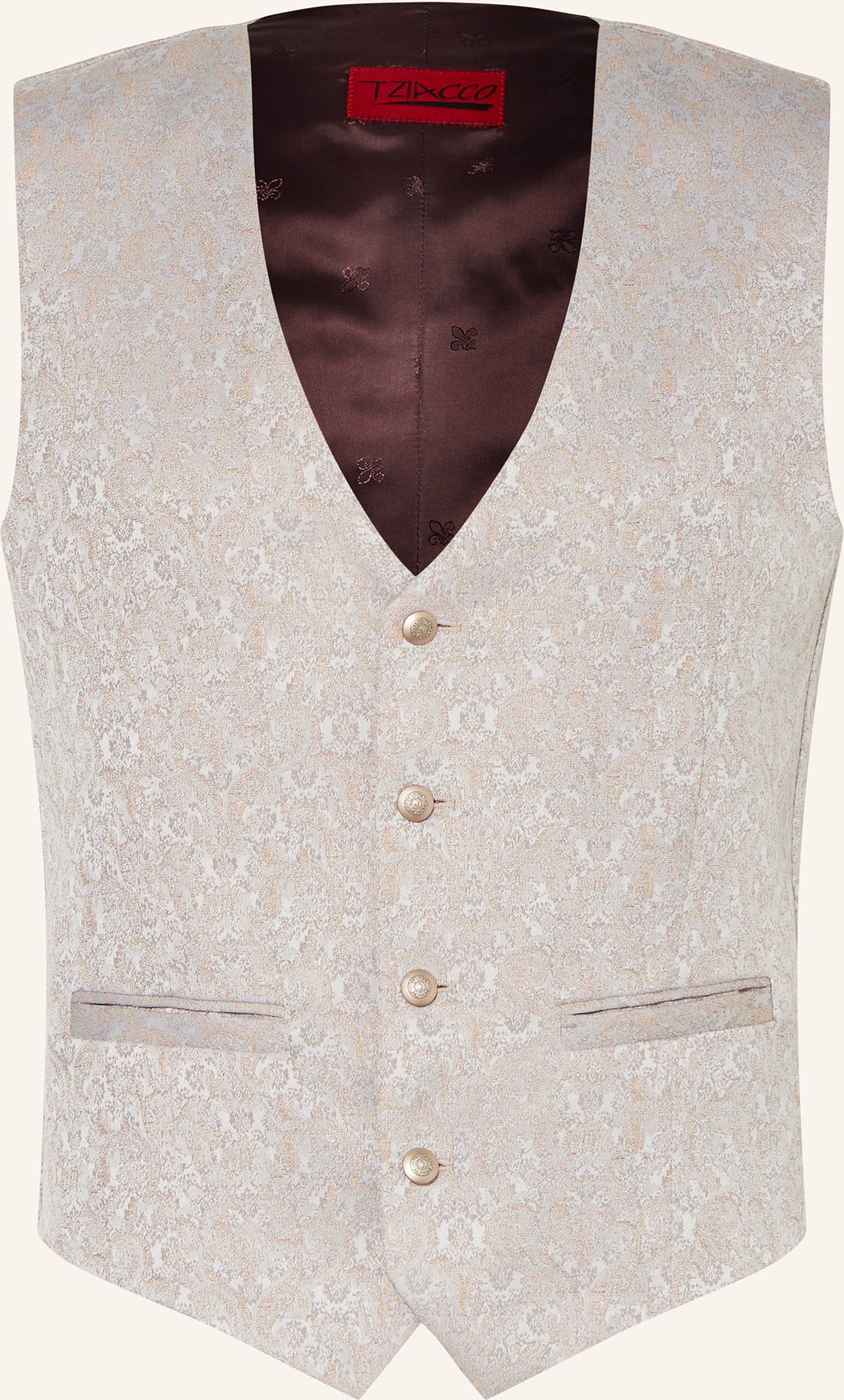 Wilvorst Anzugweste Extra Slim Fit beige