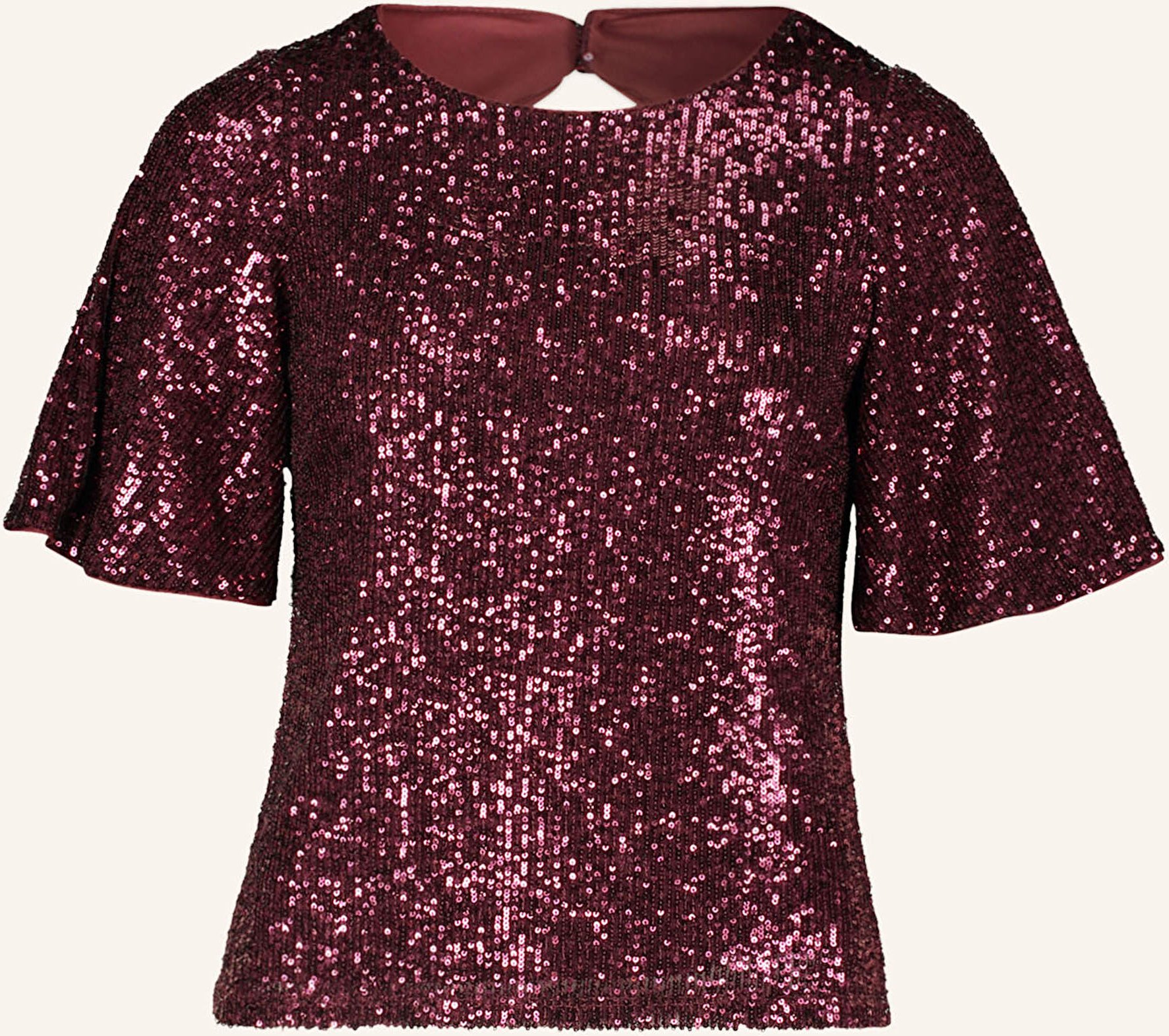 V By Vera Mont Blusenshirt Mit Pailletten rot