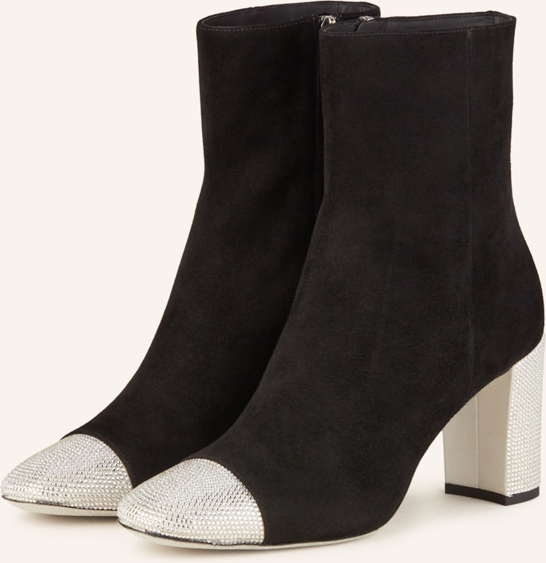 Rene Caovilla Stiefeletten Mit Schmucksteinen schwarz