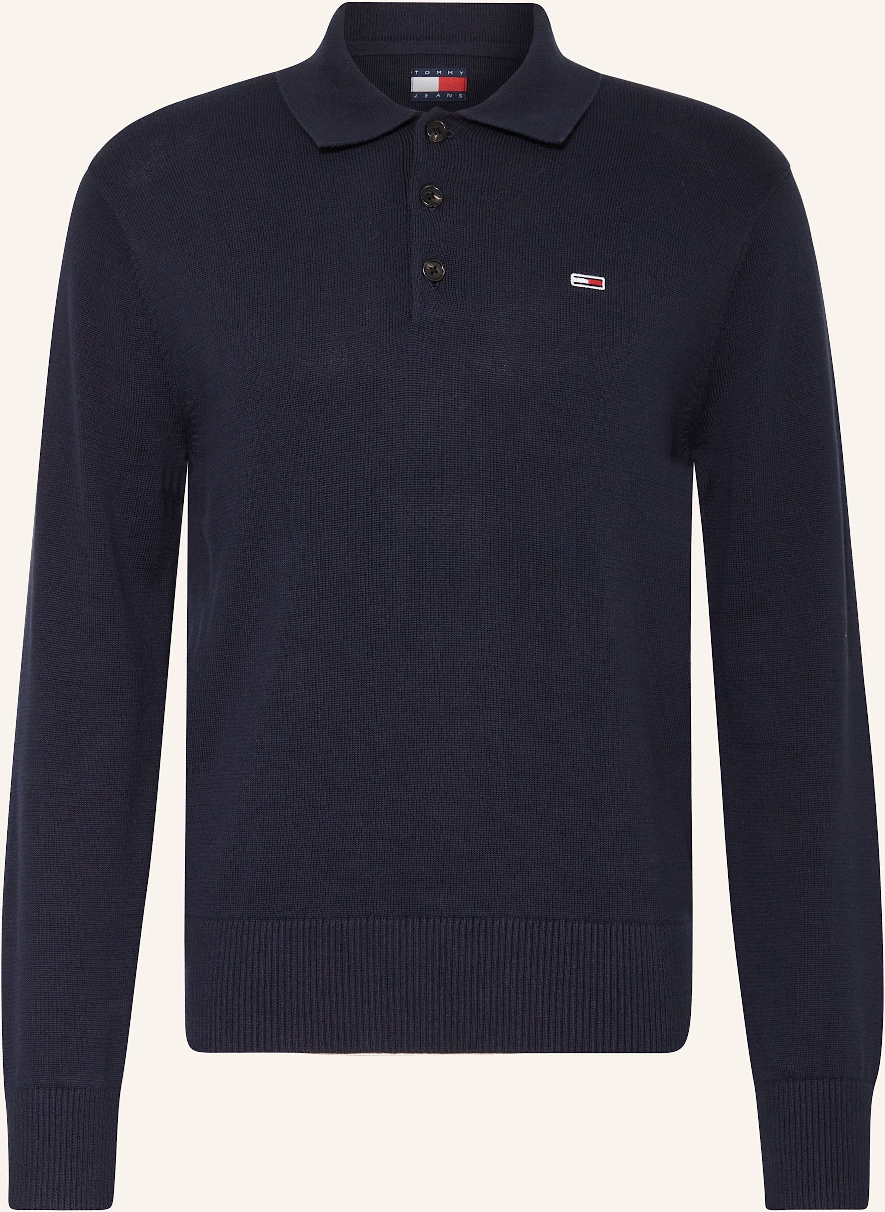 Tommy Jeans Strick-Poloshirt blau
