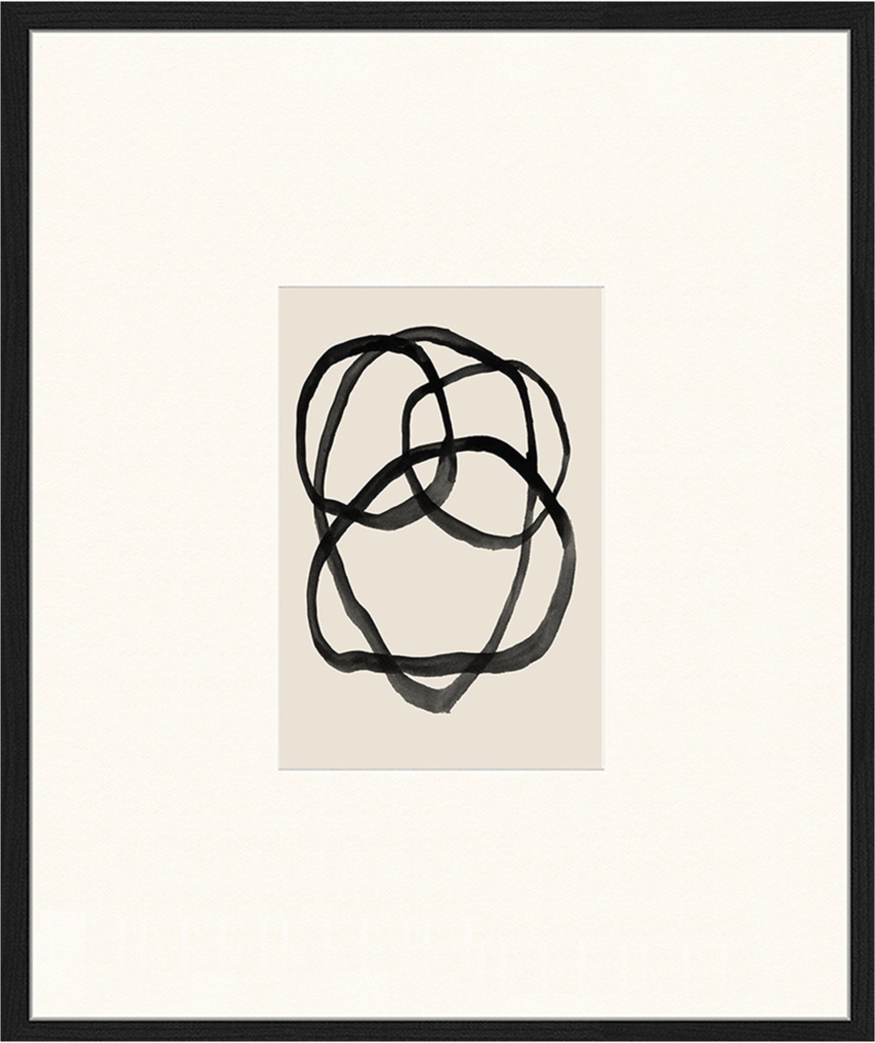 Jacob Baden Wandbild Drift Runde Mit Rahmen schwarz