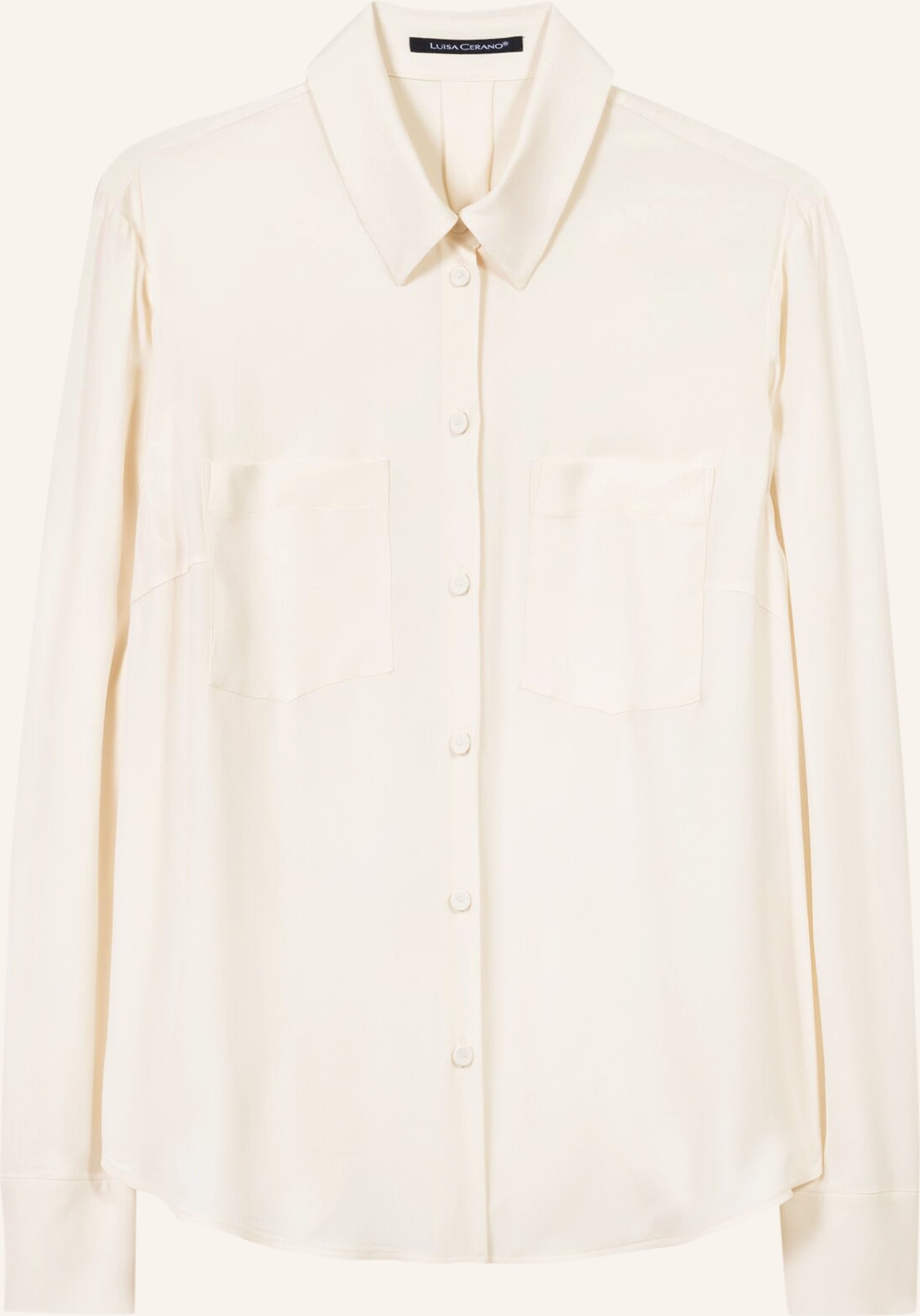 Luisa Cerano Hemdbluse Mit Seide weiss