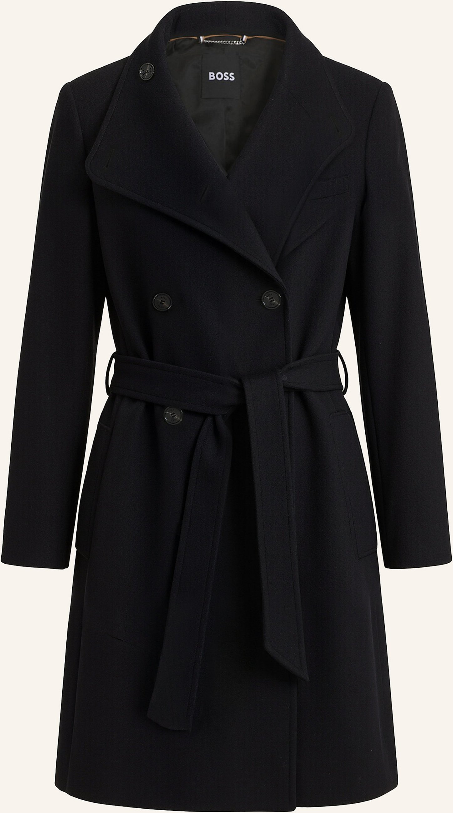 Boss Klassischer Mantel Cedandy1_In Regular Fit schwarz