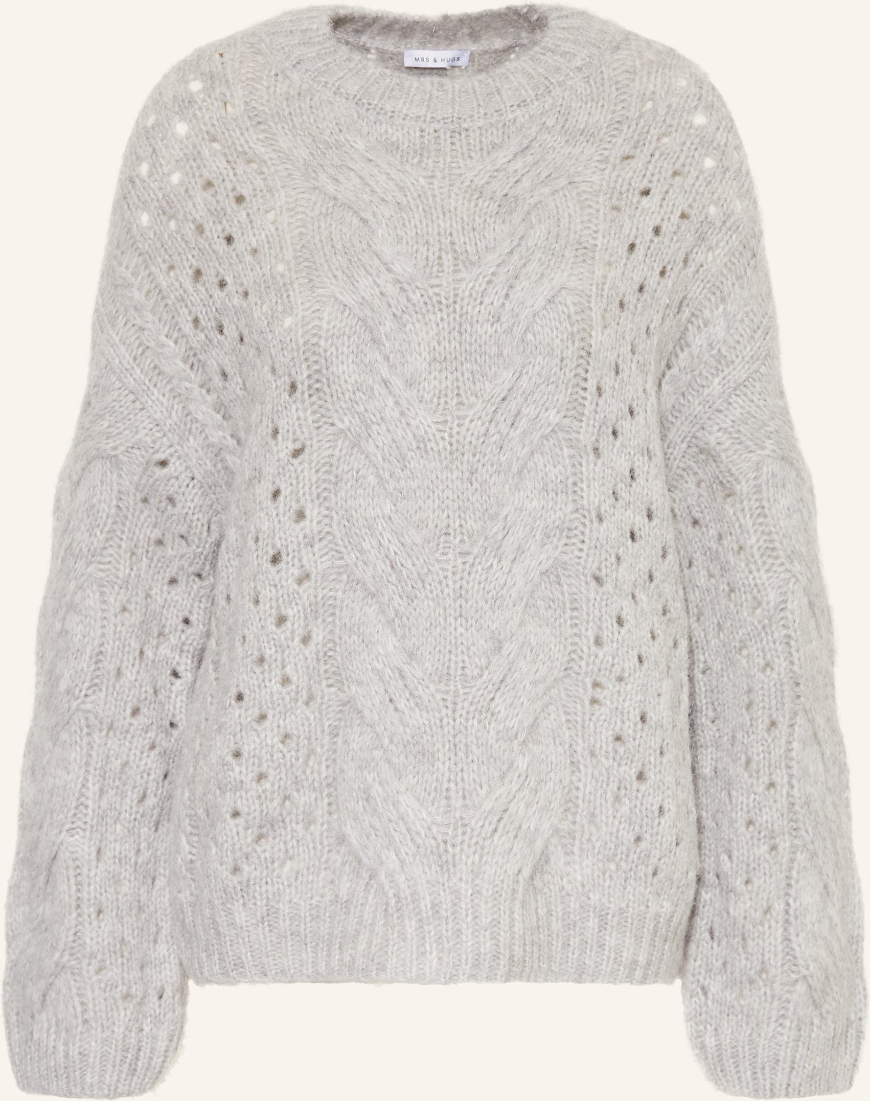 Mrs & Hugs Pullover Mit Alpaka grau