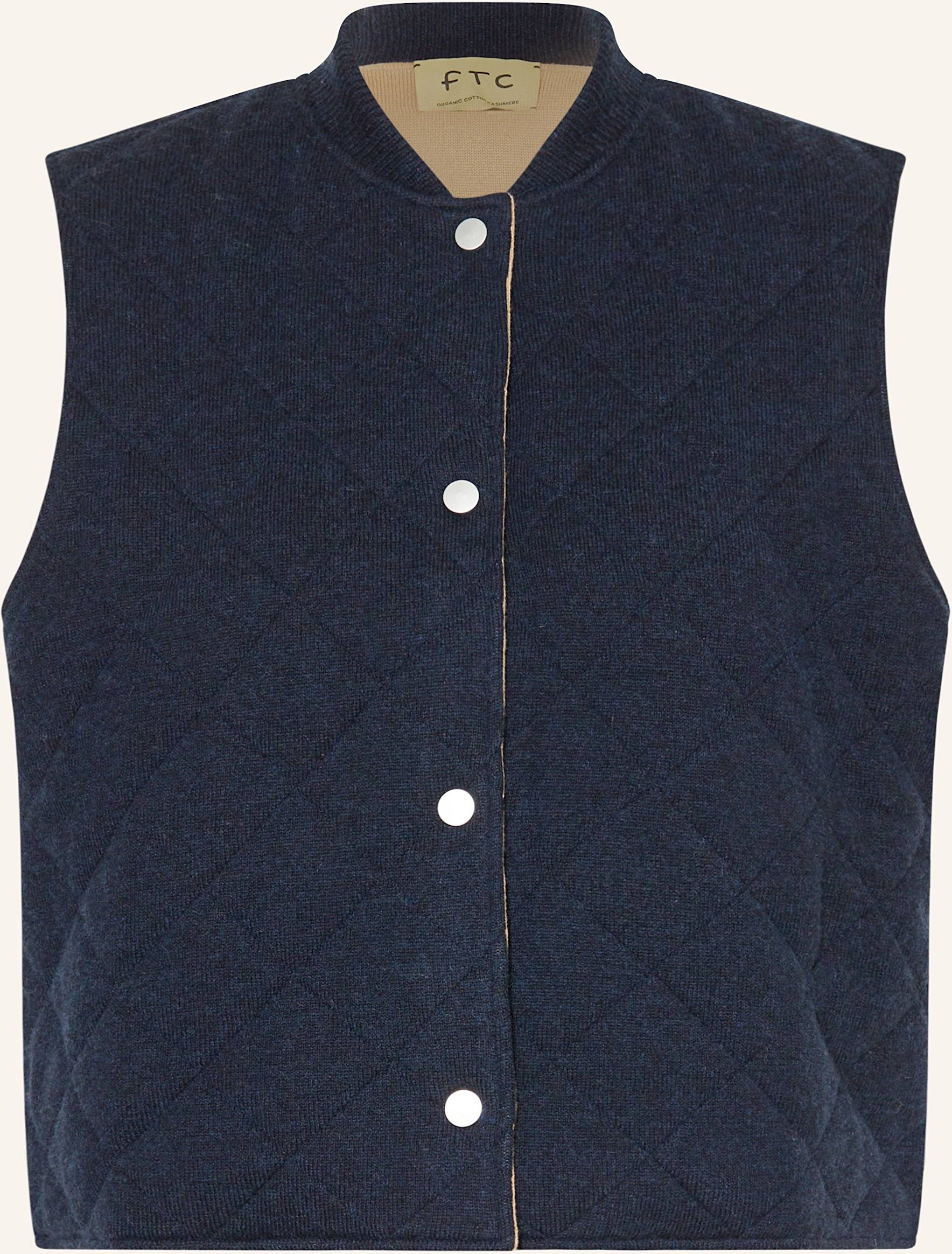 Ftc Cashmere Strickweste Mit Cashmere blau