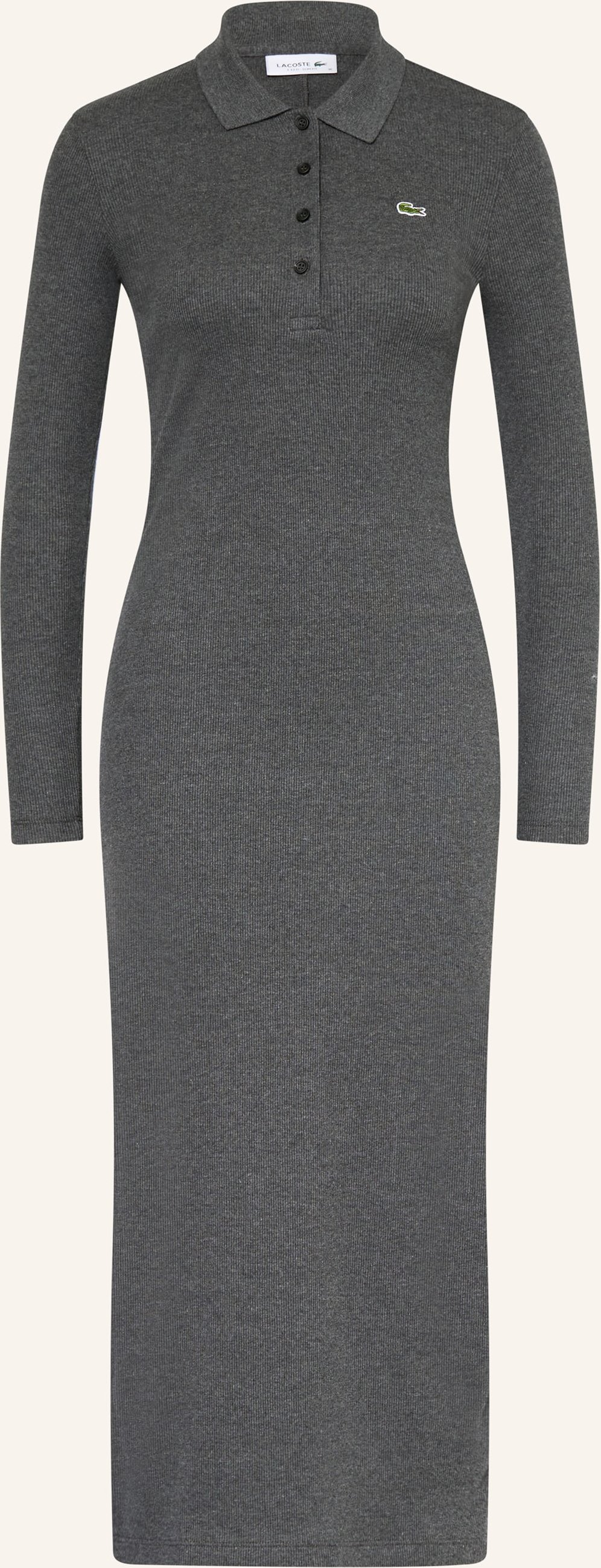 Lacoste Jersey-Polokleid grau