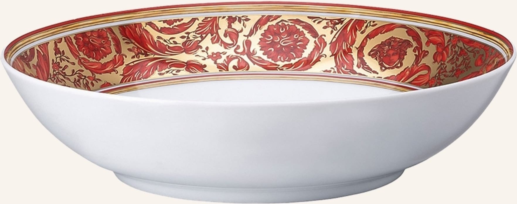 Rosenthal Meets Versace Suppenteller Medusa Garland Red gold