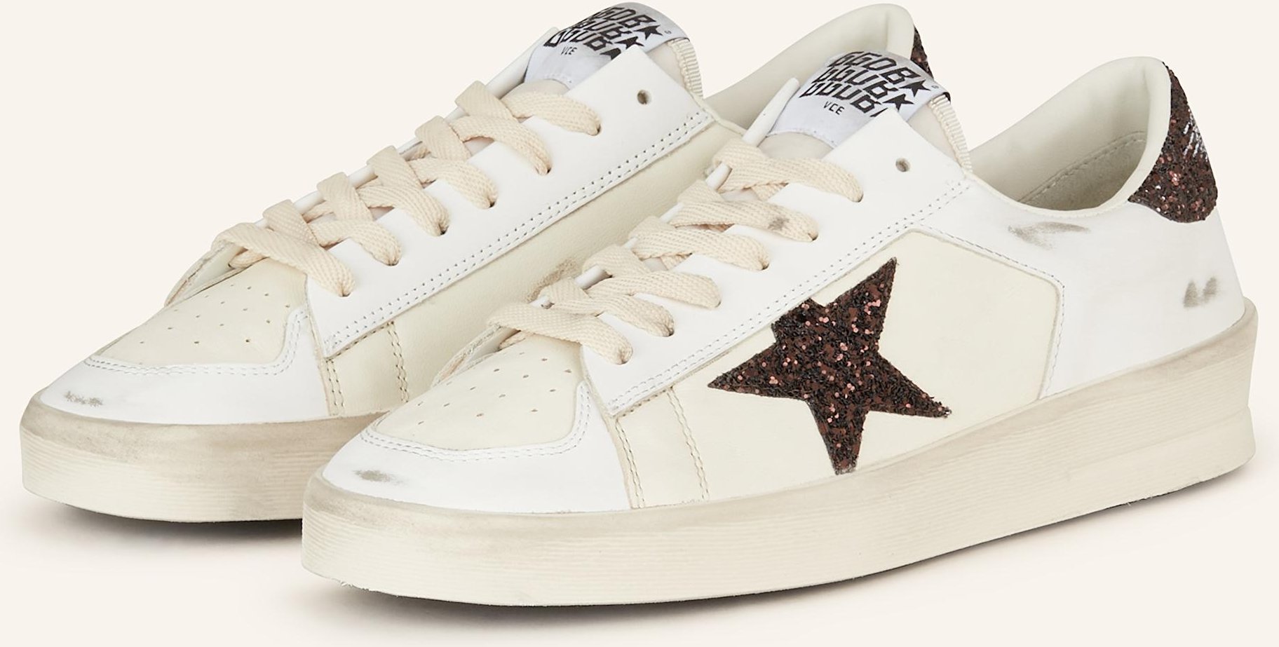 Golden Goose Sneaker Stardan Mit Pailletten weiss