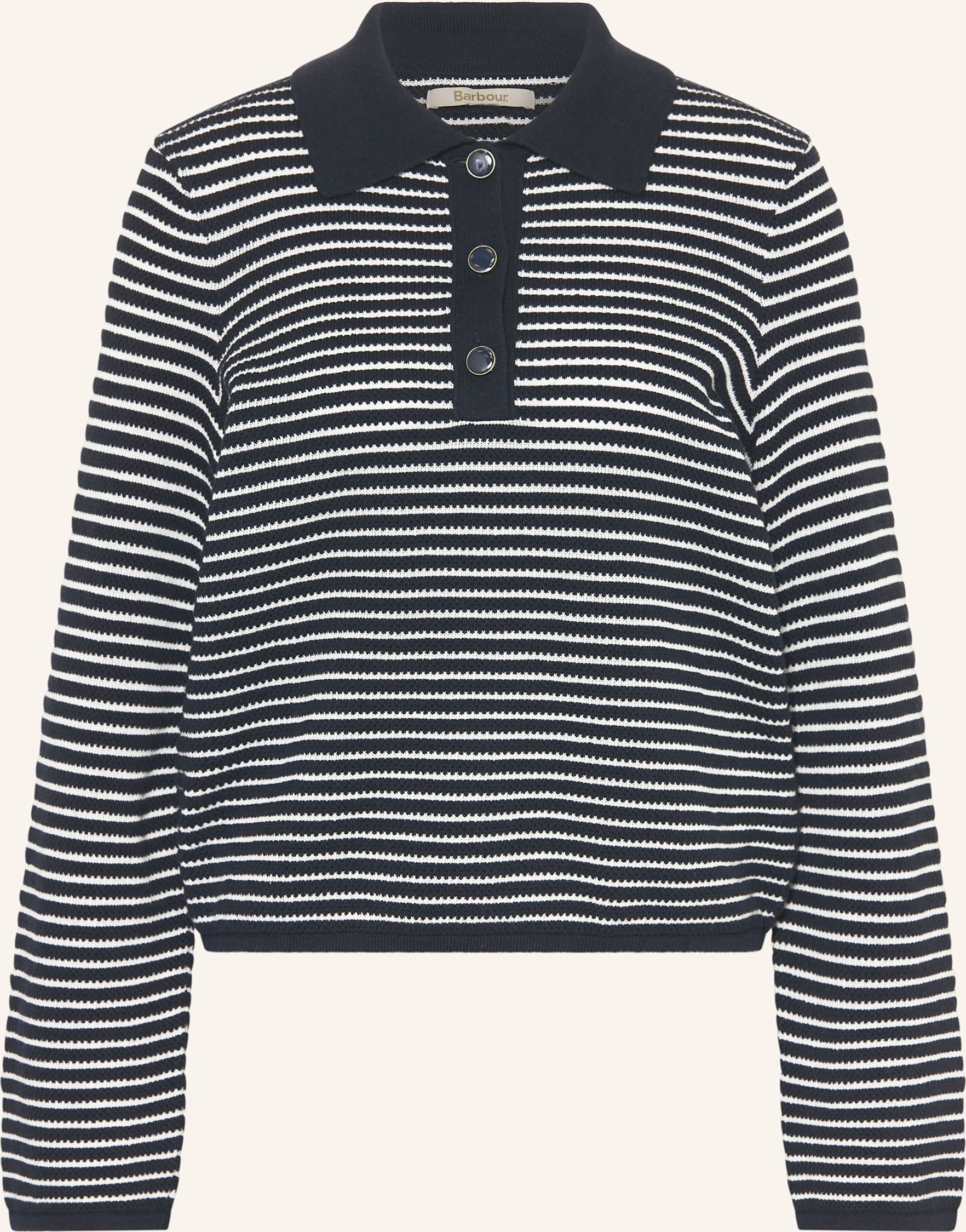 Barbour Strick-Poloshirt Inez blau