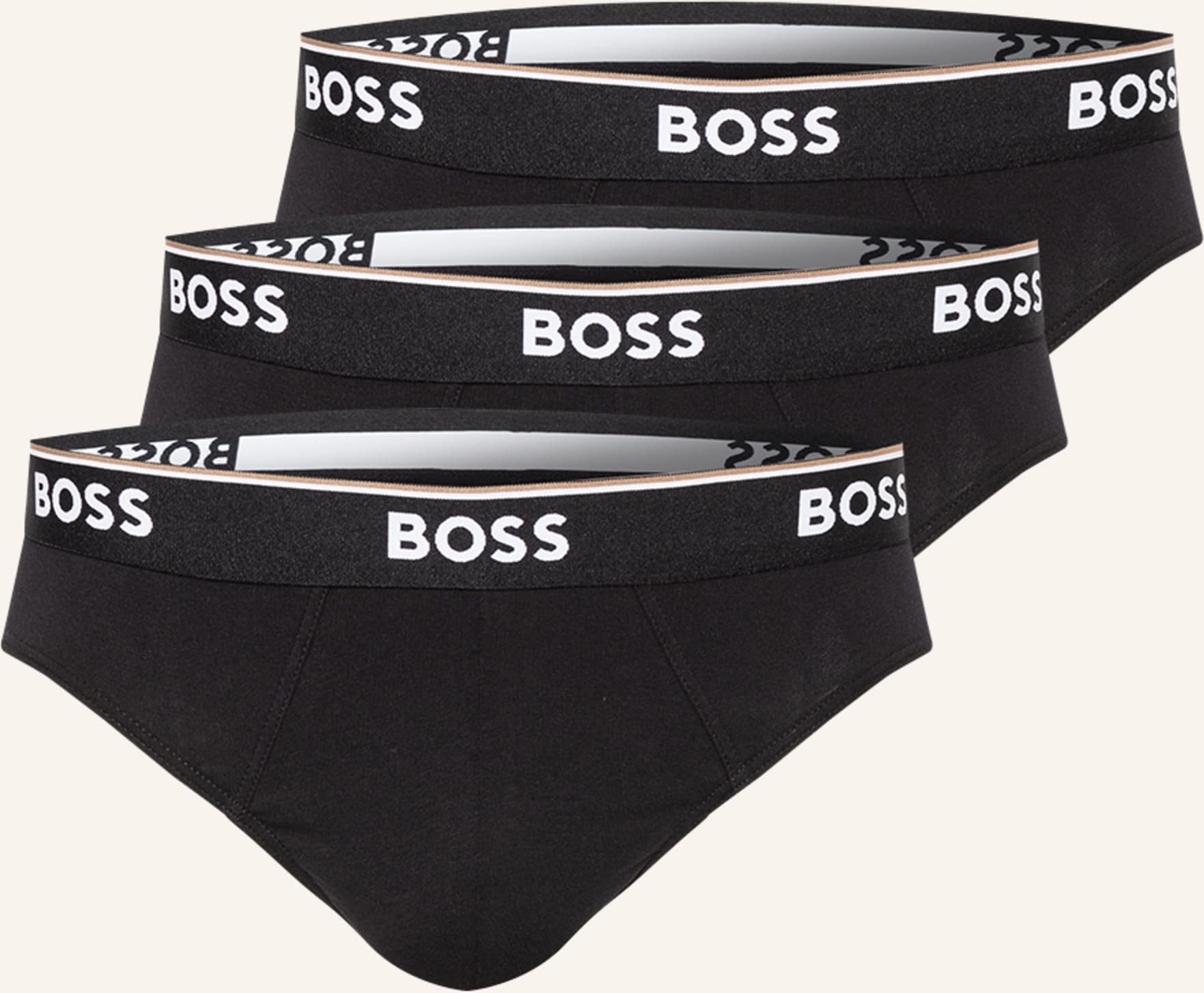 Boss 3er-Pack Slips schwarz