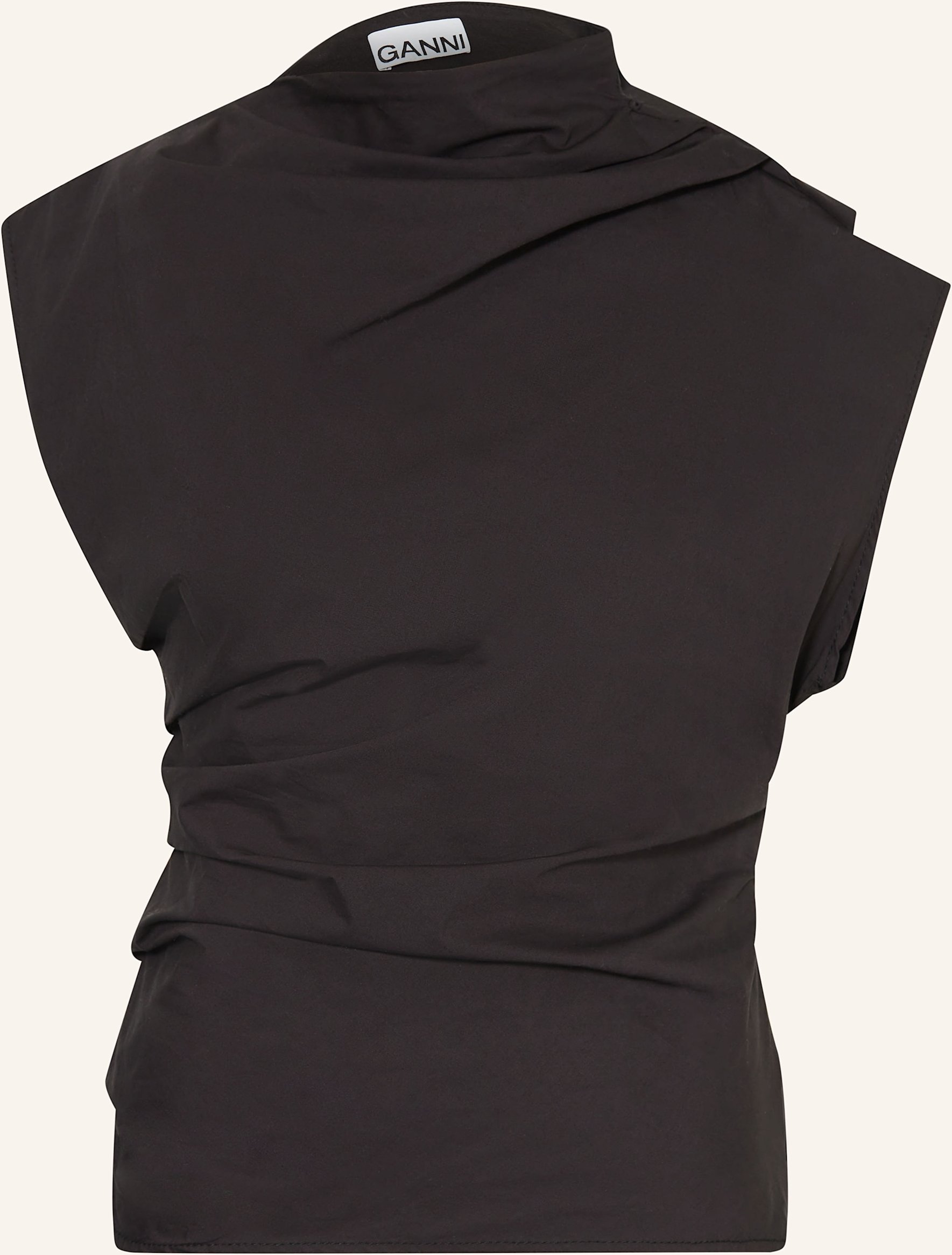 Ganni Top Mit Cut-Out schwarz