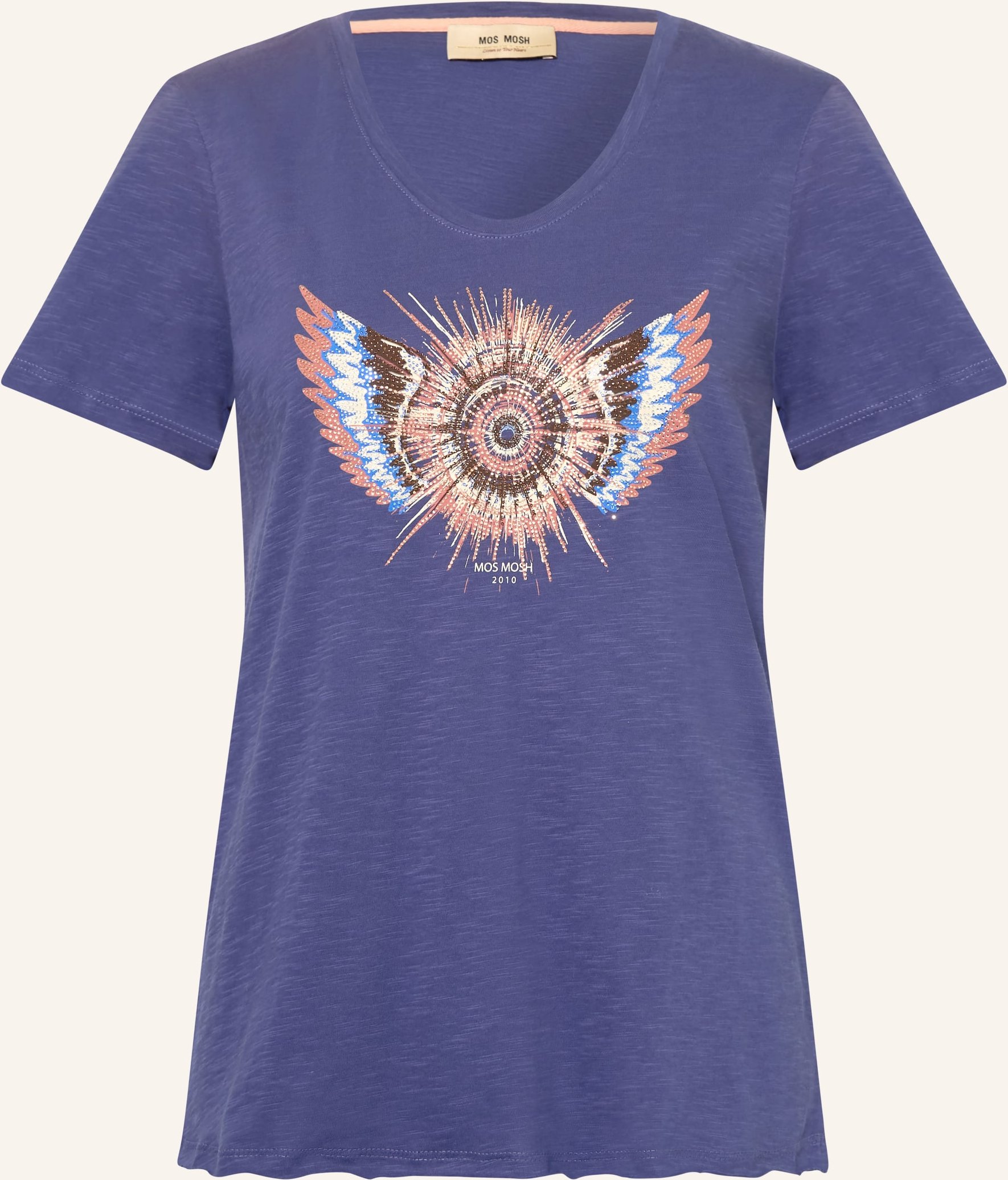 Mos Mosh T-Shirt Mmromi Mit Schmucksteinen blau