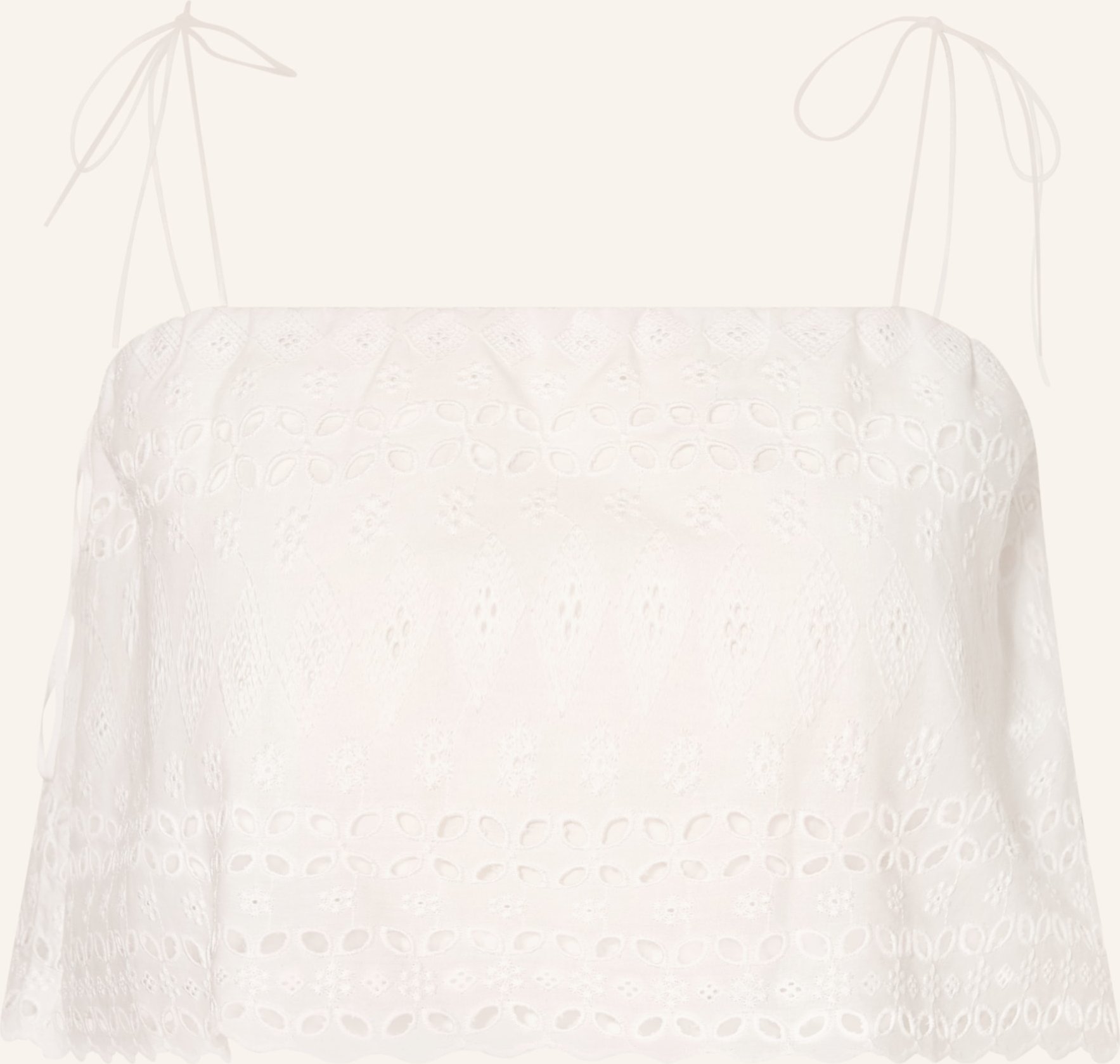 Faithfull The Brand Top Abajo Aus Lochspitze weiss