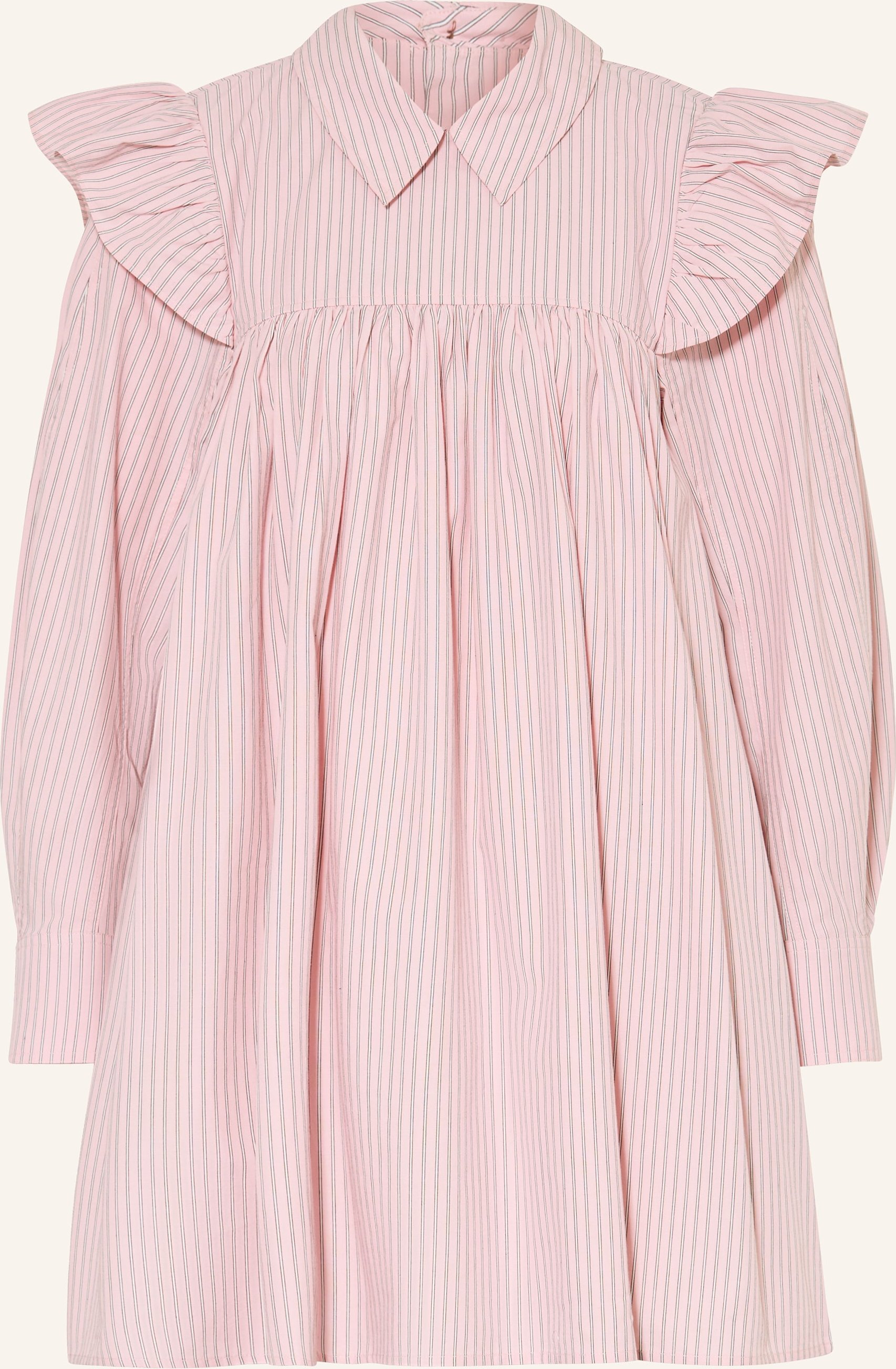 Ganni Kleid Mit Rüschen rosa