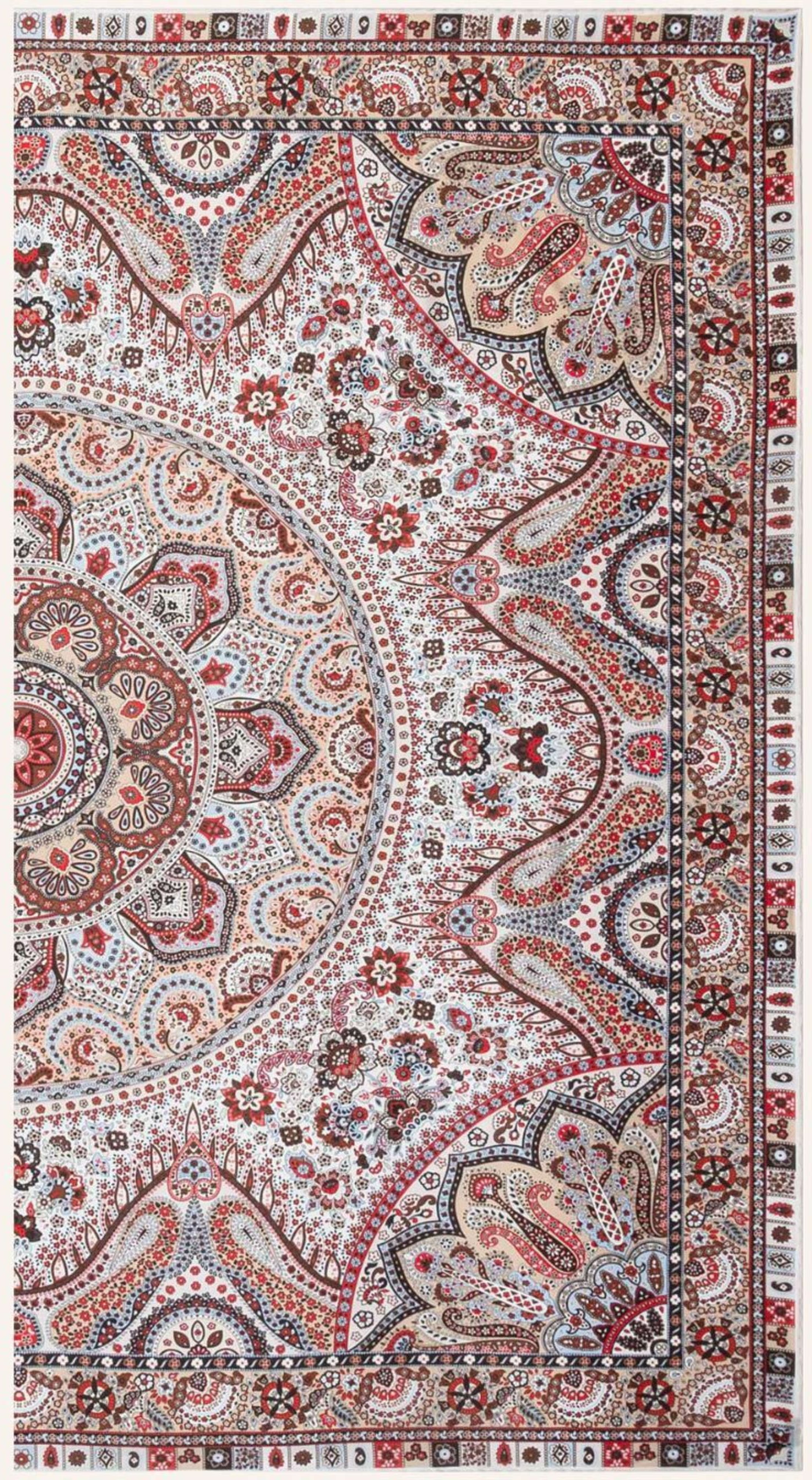 Roeckl Seidentuch Circlular Paisley beige